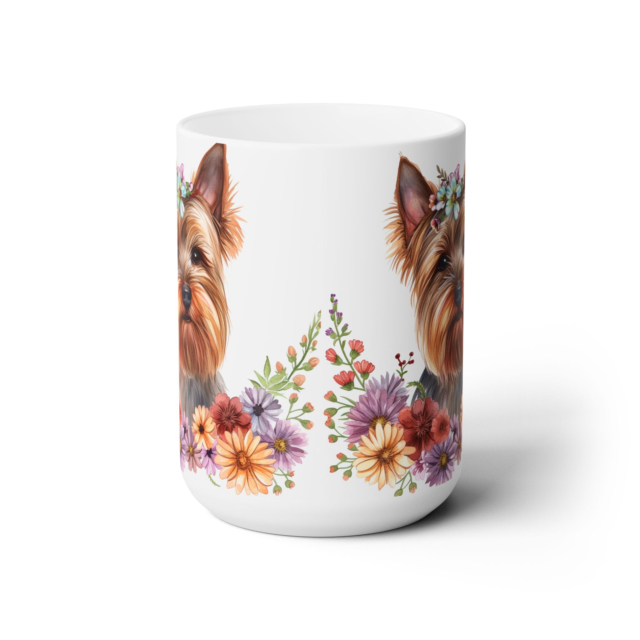 Yorkie Floral Mug - Yorkshire Terrier Coffee Cup for Dog Lovers - Darwin & Rose