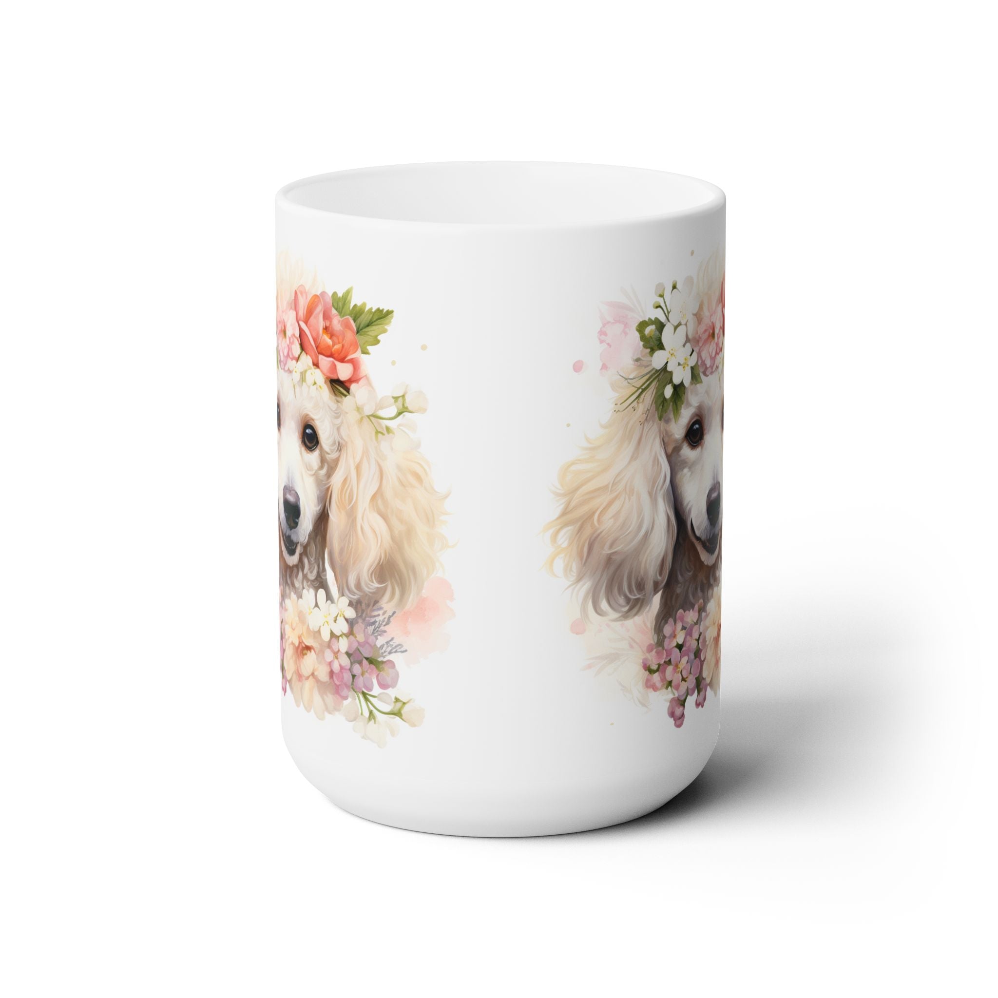 Poodle Floral Crown Coffee Mug - Perfect for Dog Lovers and Gifts - Darwin & Rose