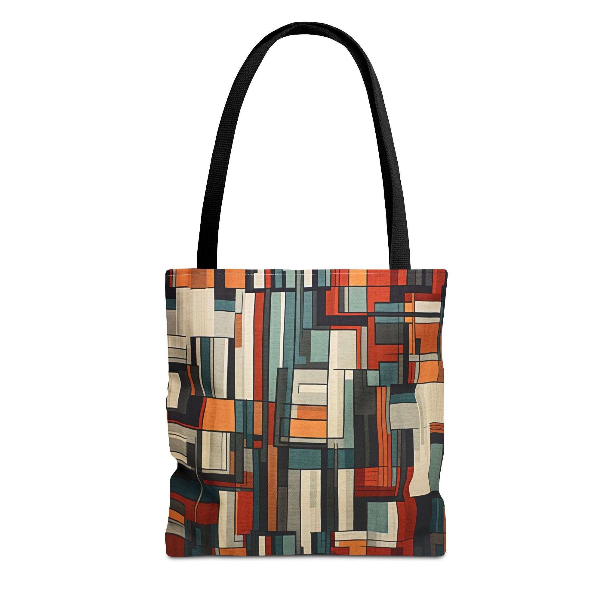 Geometric Abstract Art Canvas Tote Bag, Eco-Friendly Market Tote for Daily Use - Darwin & Rose