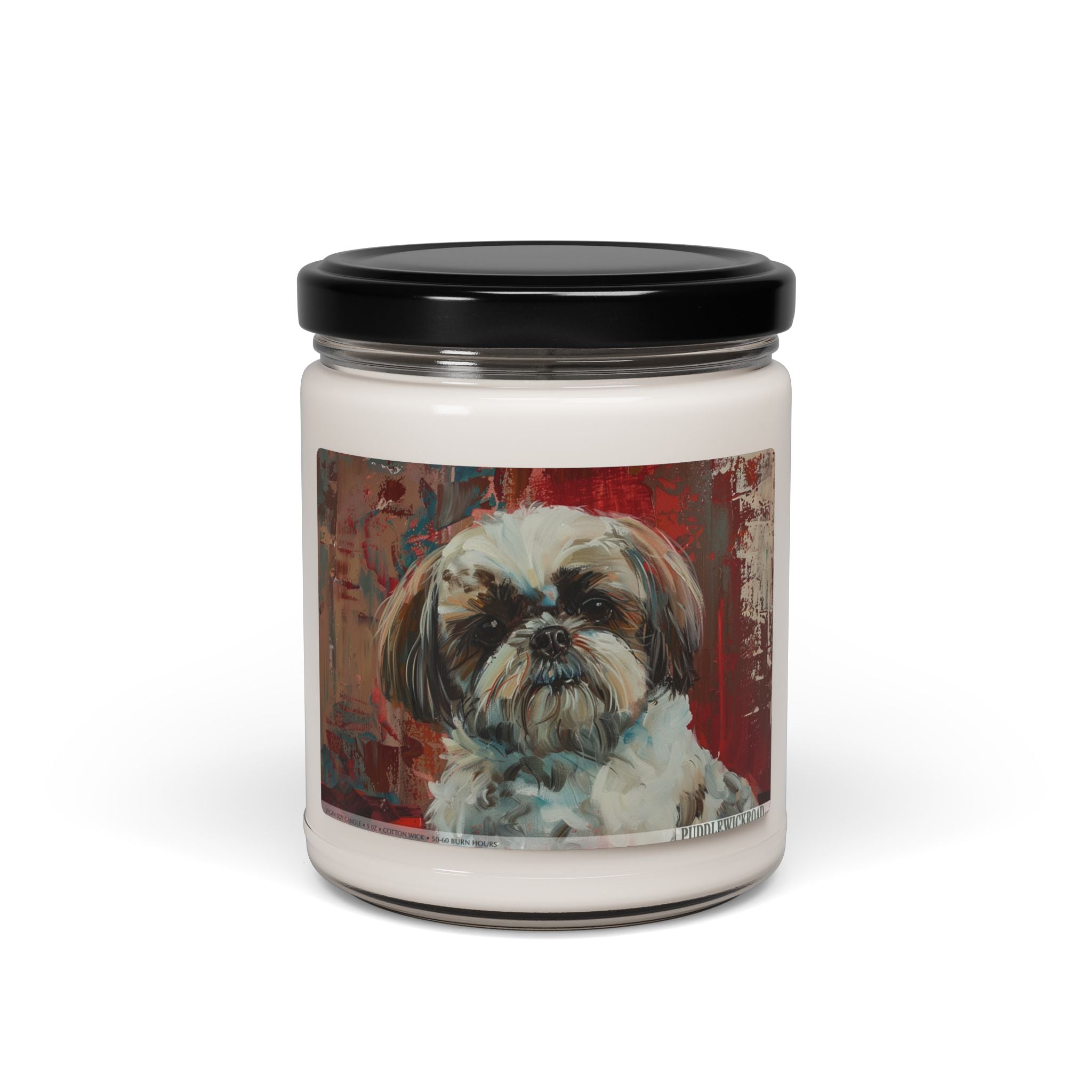 Shih Tzu Soy Candle - Artistic Dog Lover Gift, Cozy Decor Piece - Darwin & Rose