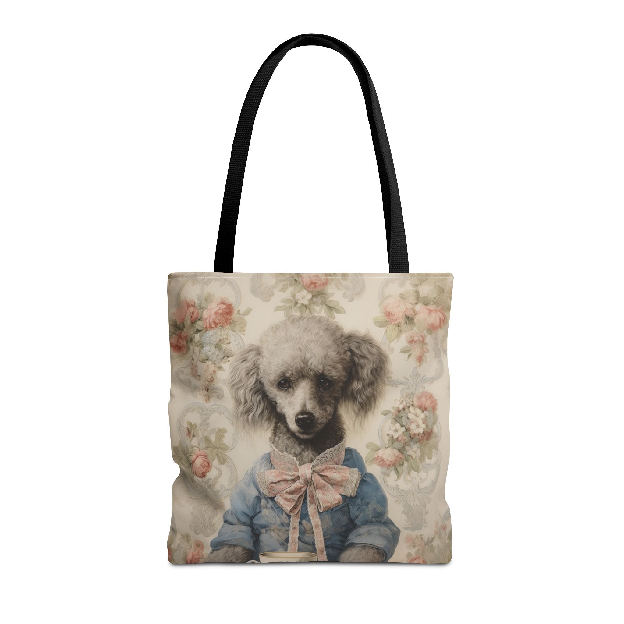 Elegant Poodle Floral Tote Bag, Perfect Gift for Dog Lovers - Darwin & Rose