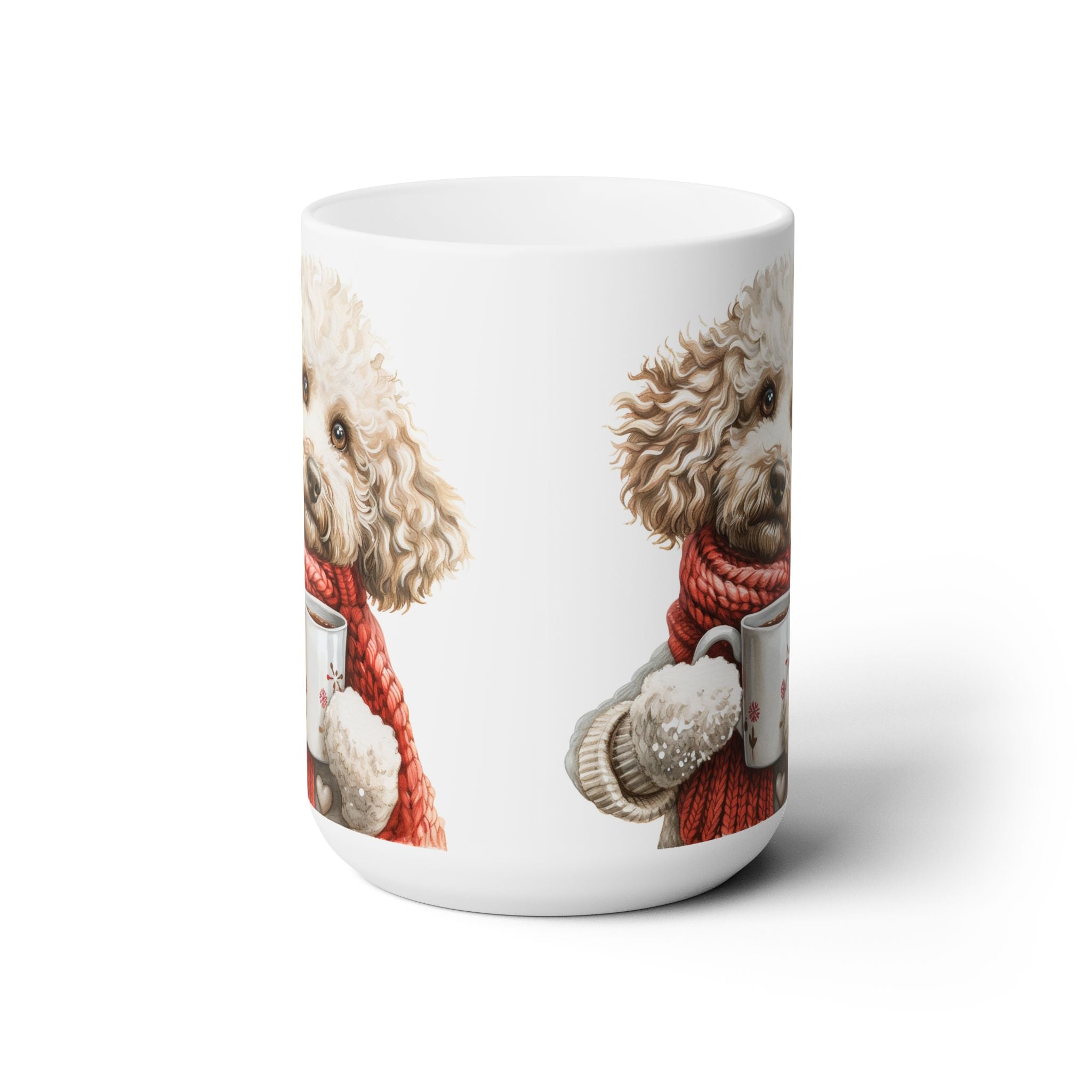 Cozy Poodle Winter Mug - Dog Lover's Coffee Cup Gift - Darwin & Rose