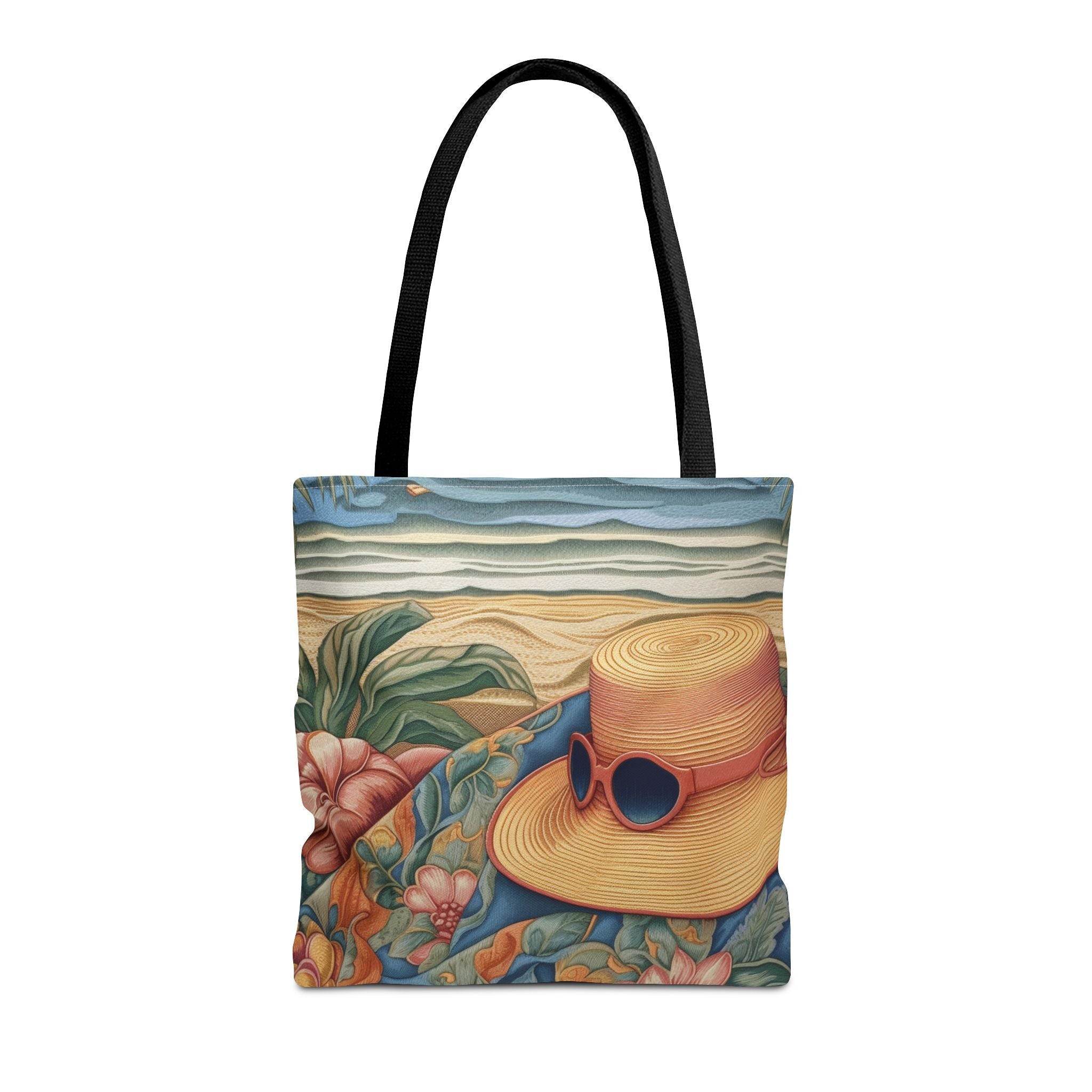 Sunny Beach Paradise Canvas Tote Bag, Vibrant and Eco-Friendly Beach Accessory - Darwin & Rose