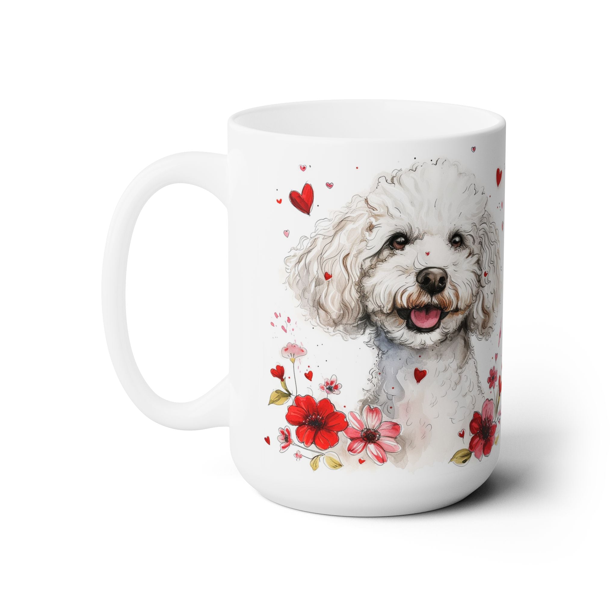 Poodle Valentine's Day Mug - Adorable Dog Lover Gift for Moms - Darwin & Rose