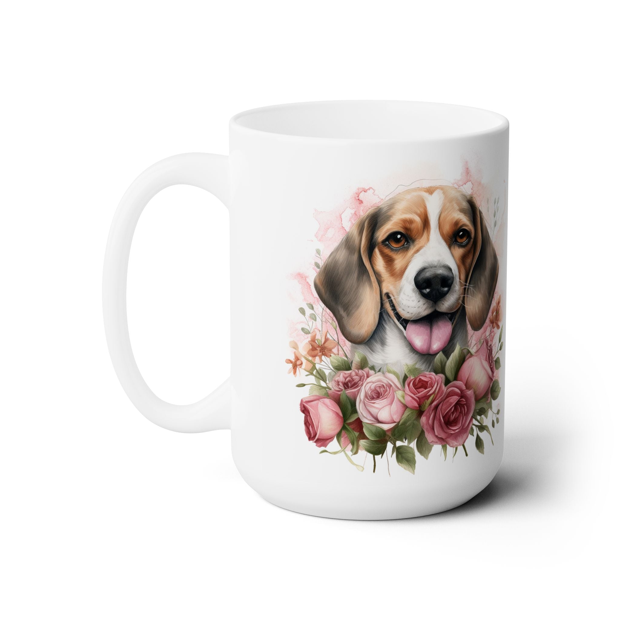 Beagle Bloom Coffee Mug - Cute Floral Dog Lover Gift - Darwin & Rose