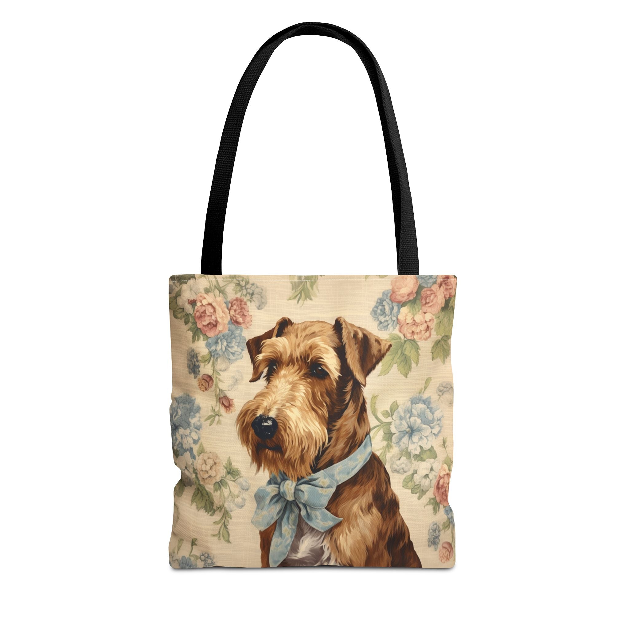 Airedale Terrier Tote Bag - Vintage Floral Design for Dog Lovers - Darwin & Rose