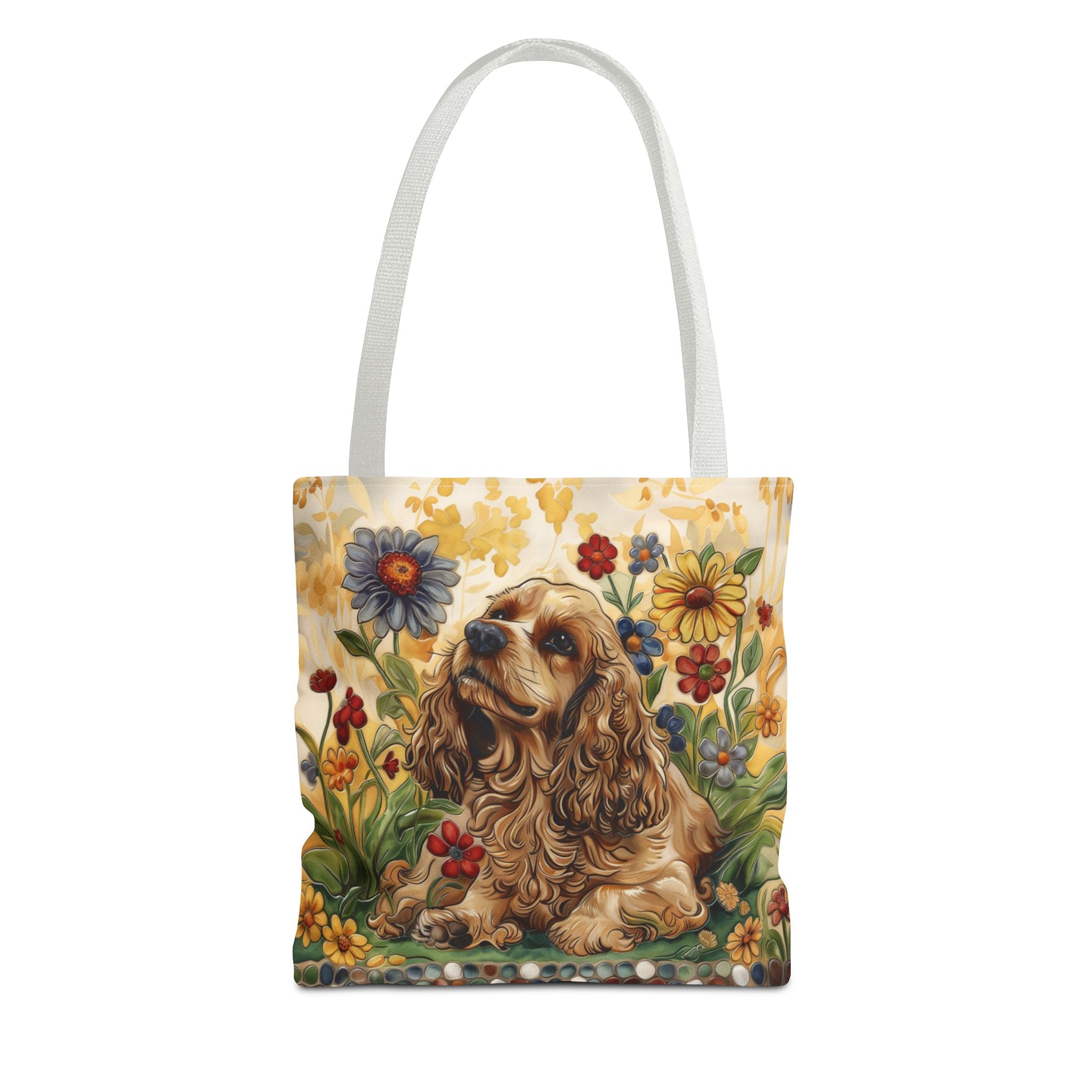 Cocker Spaniel Garden Blooms Canvas Tote Bag - Eco-Friendly Gift - Darwin & Rose