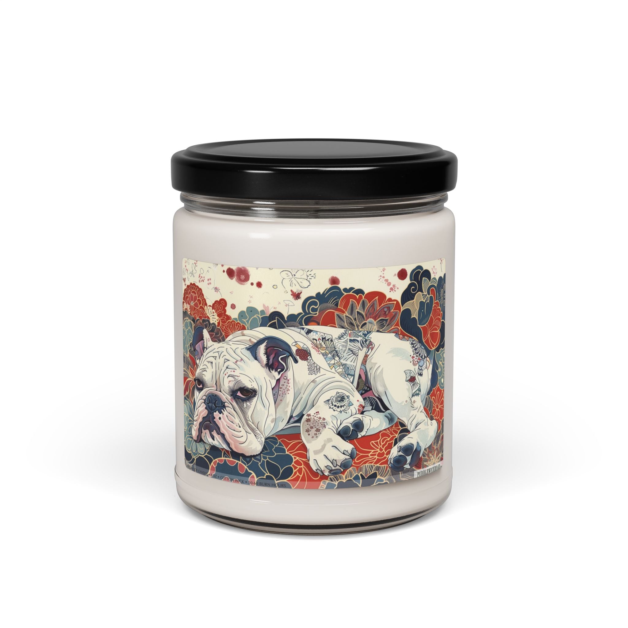 Bulldog Bliss Candle - Vintage Soy Candle Gift for Dog Lovers - Darwin & Rose