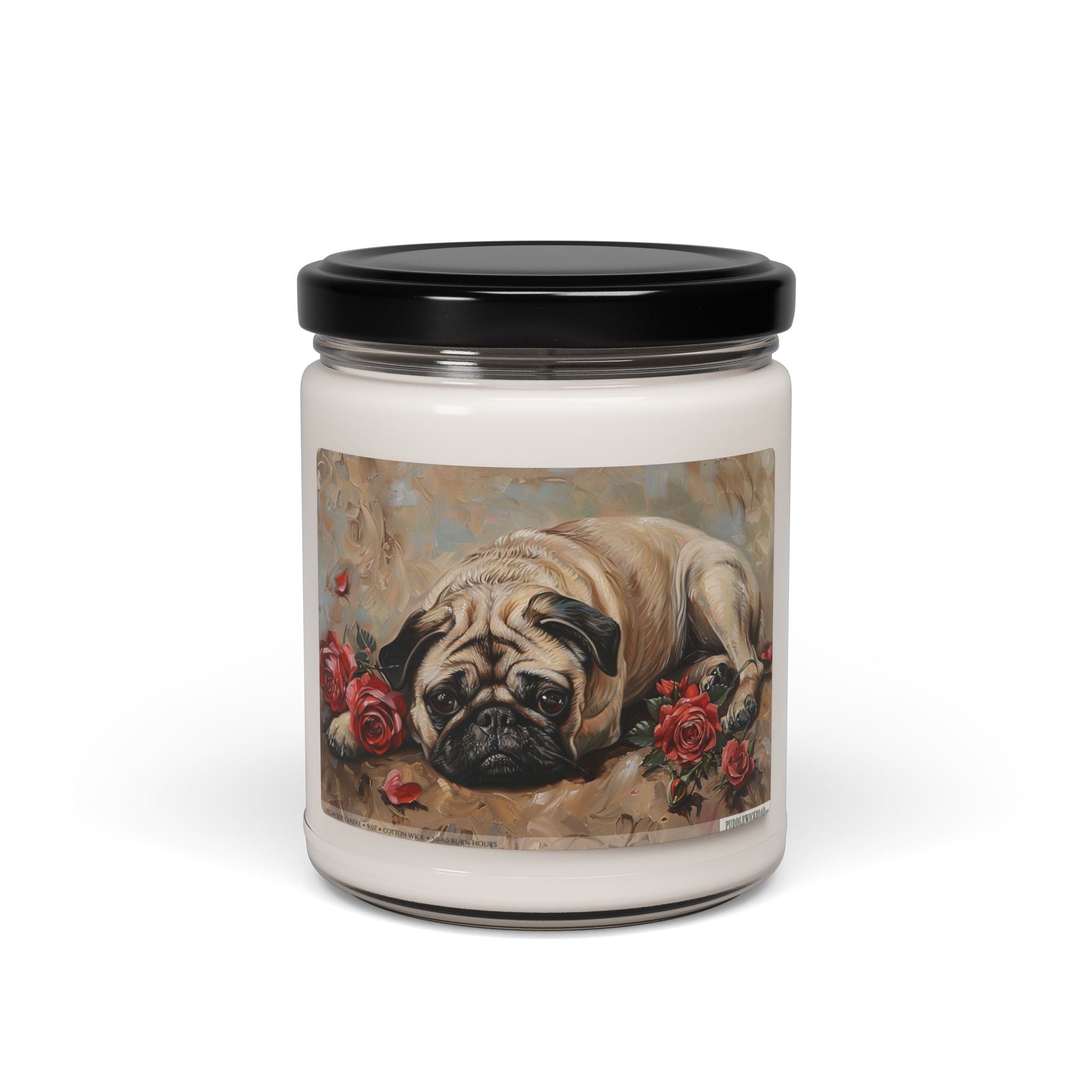 Pug Lover's Vintage Memorial Candle - Soy Wax Gift for Pet Parents - Darwin & Rose