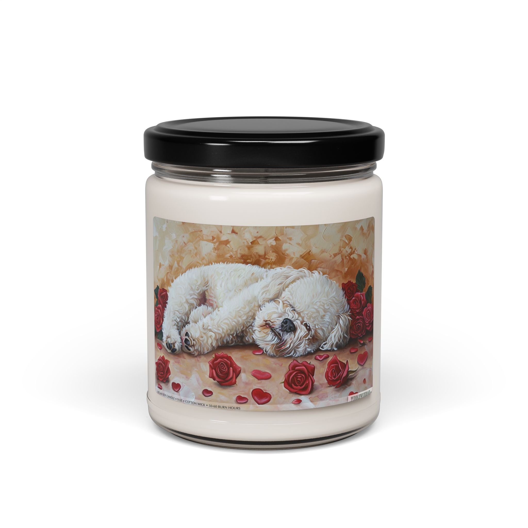 Blissful Bichon Frise Soy Candle - Cozy Gift for Dog Lovers - Darwin & Rose