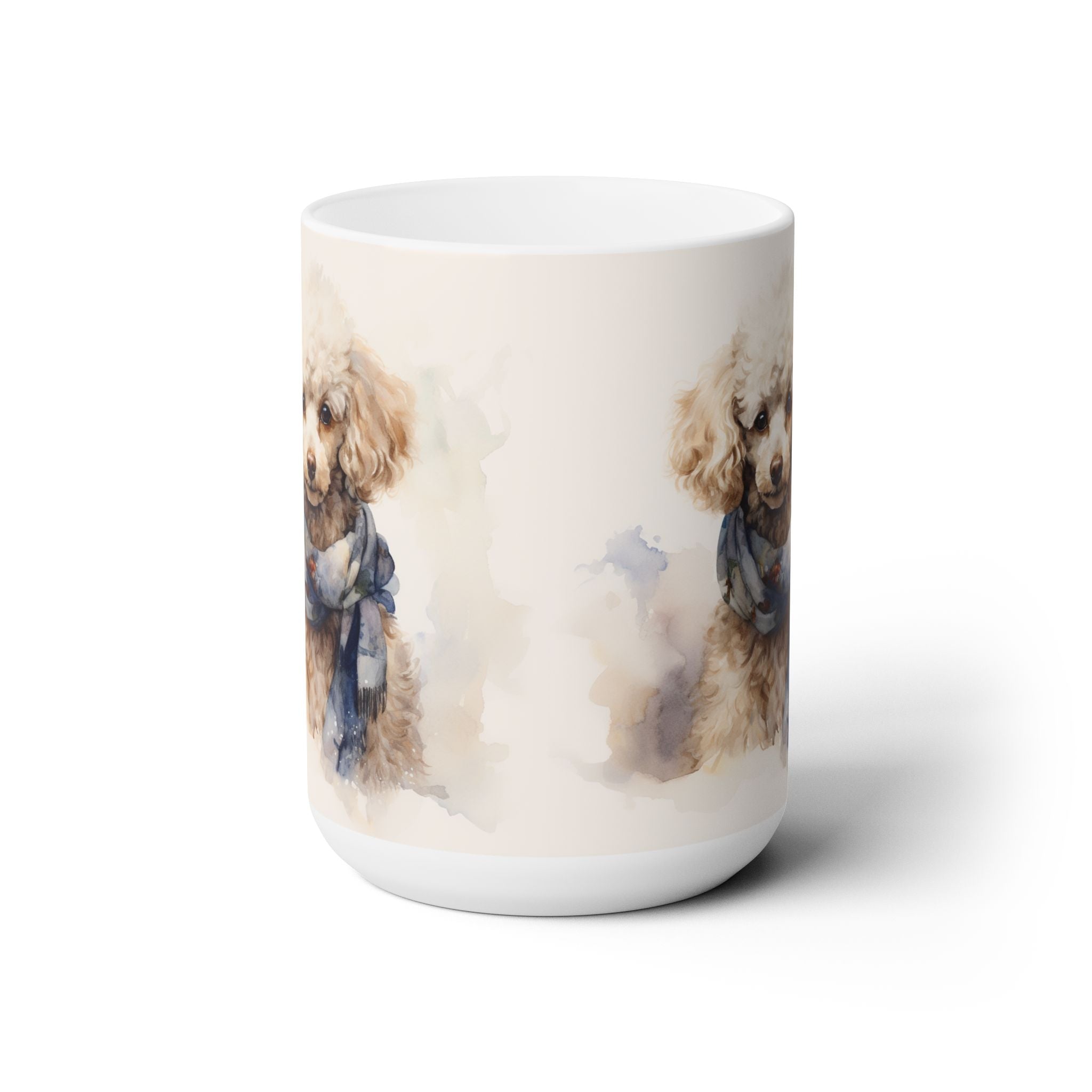 Poodle Lover Mug - Adorable Dog Portrait with Scarf Design - Darwin & Rose