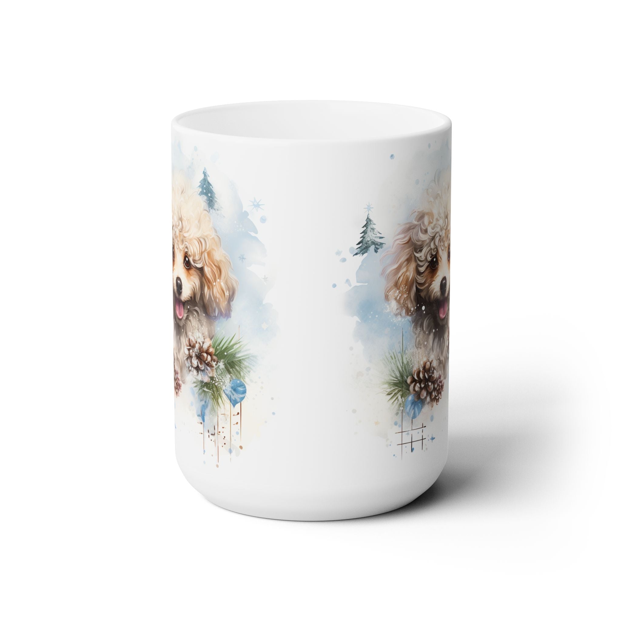 Poodle Holiday Mug - Adorable Dog Lover's Christmas Coffee Cup - Darwin & Rose