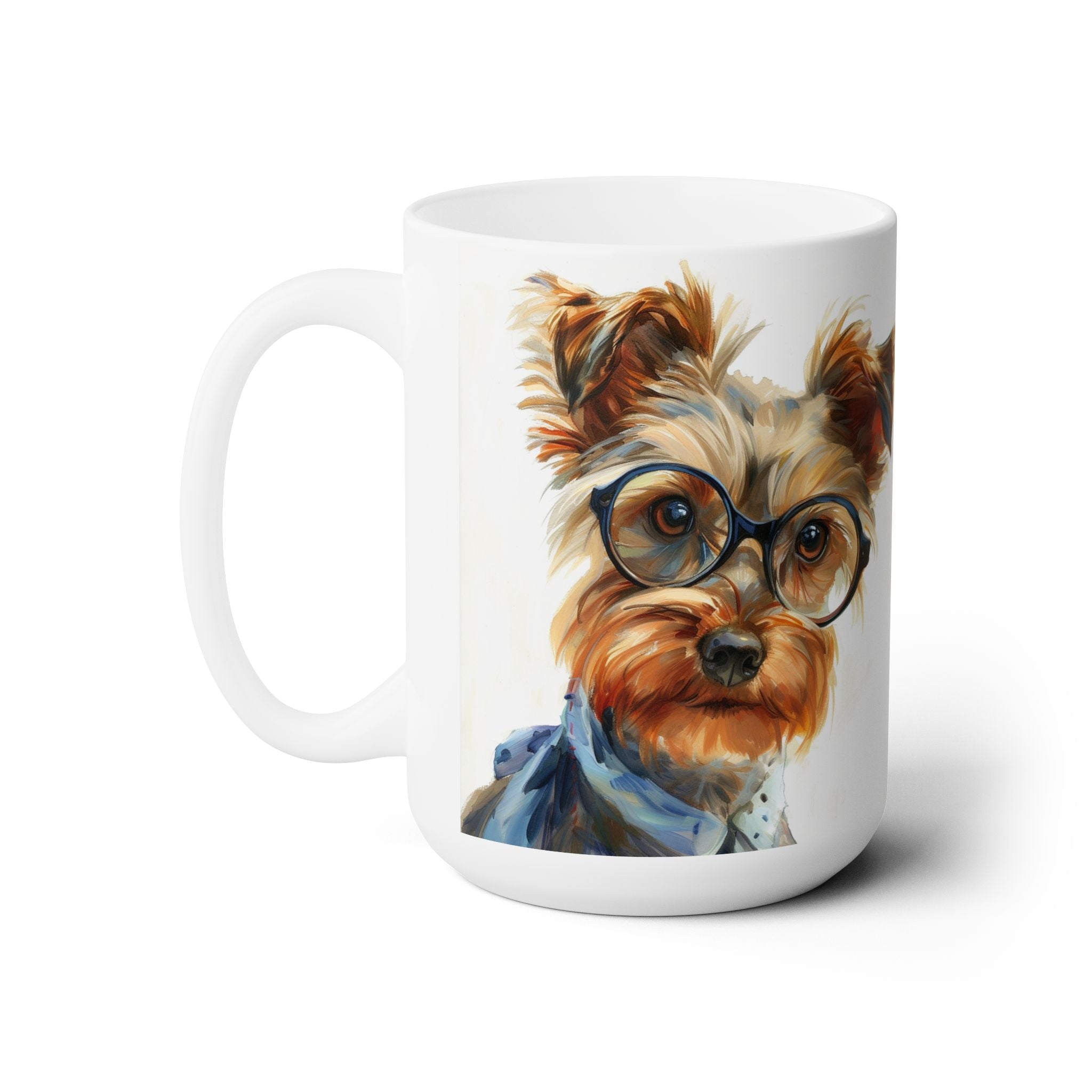 Yorkie Charm Mug - Adorable Yorkshire Terrier with Glasses - Darwin & Rose