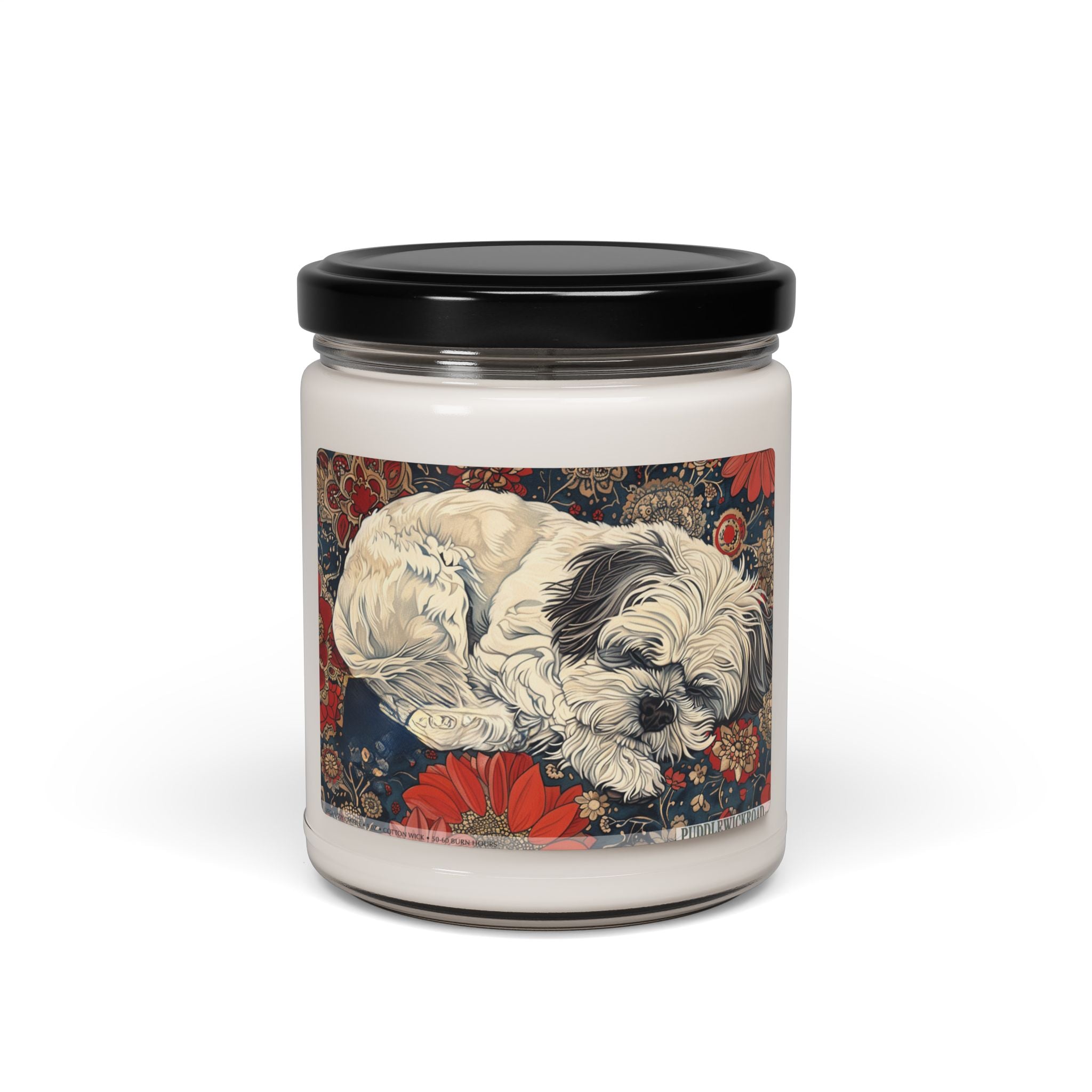 Shih Tzu Vintage Art Candle - Cozy Soy Gift for Dog Lovers - Darwin & Rose