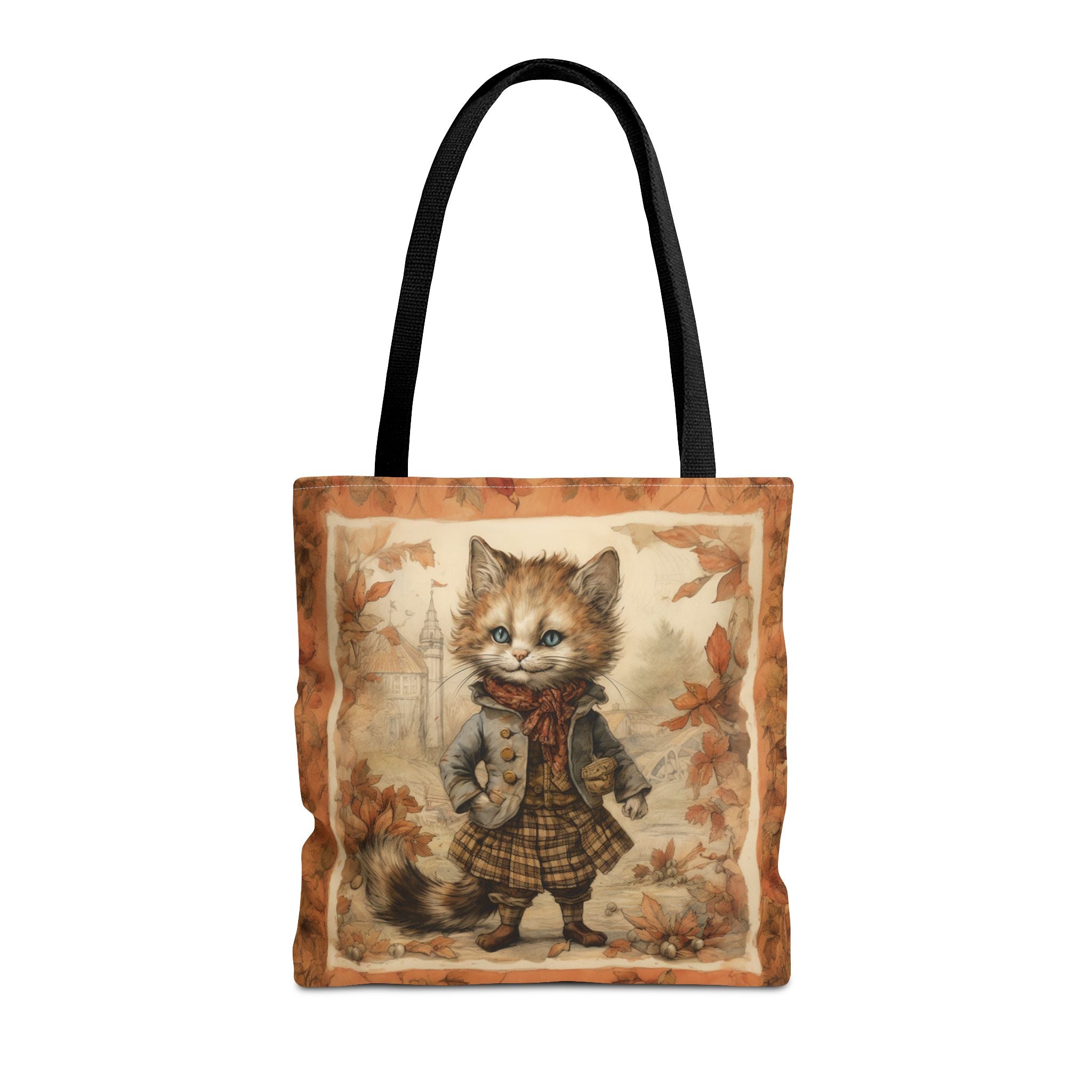 Whimsical Autumn Cat Tote Bag, Eco-Friendly and Gift-Ready - Darwin & Rose