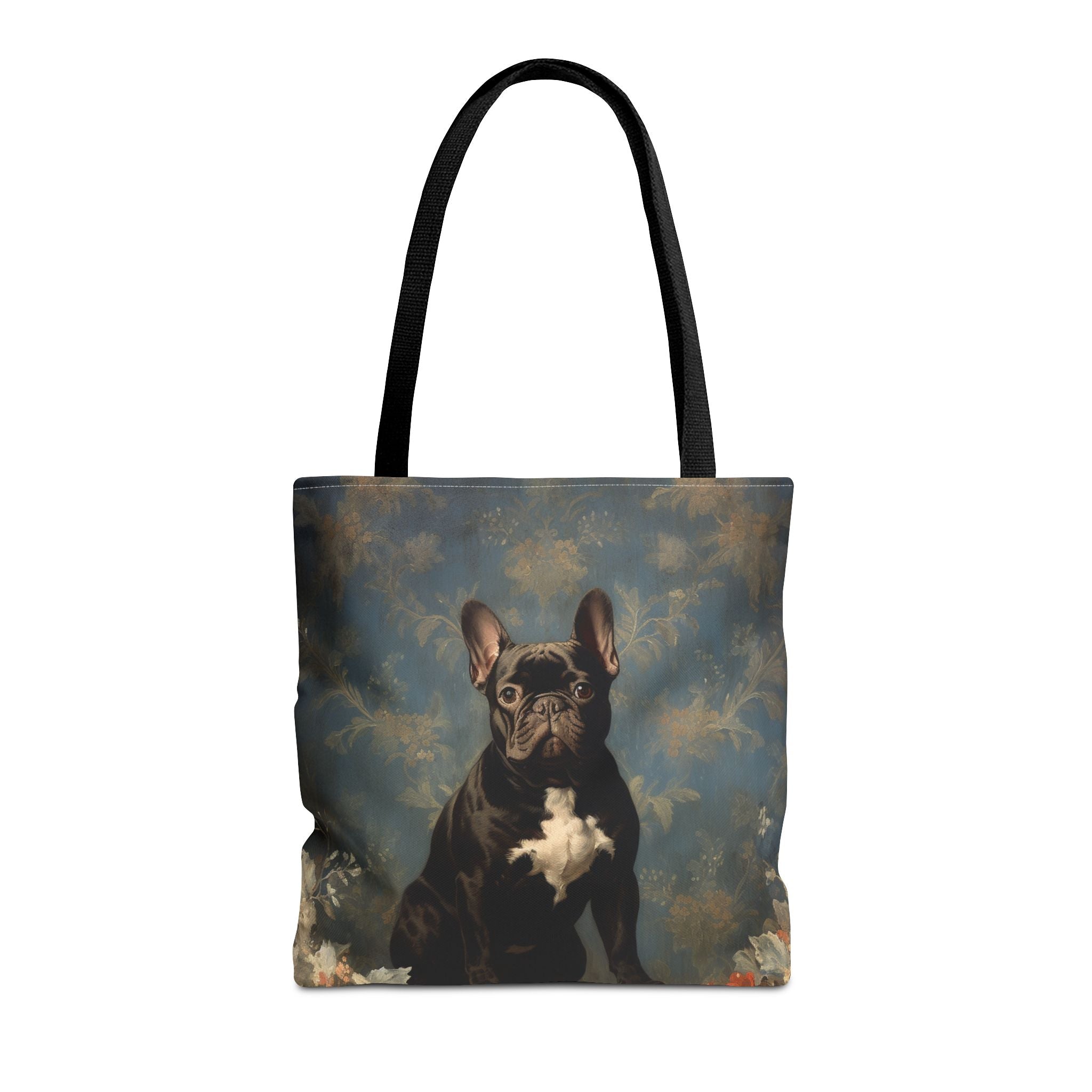 French Bulldog Regal Bloom Canvas Tote Bag, Elegant & Eco-Friendly - Darwin & Rose