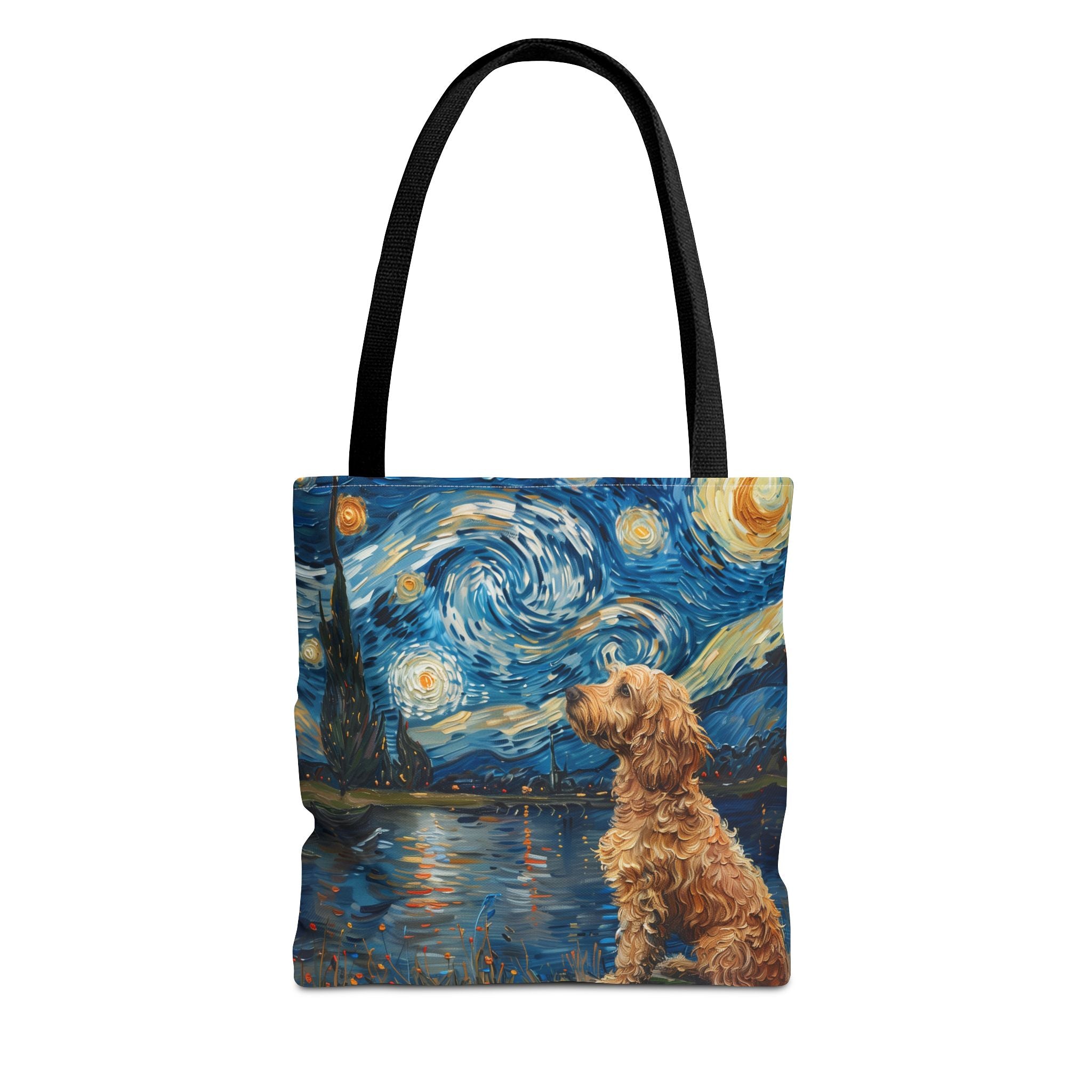 Starry Labradoodle Art Tote Bag, Van Gogh-Inspired Design for Dog Lovers - Darwin & Rose