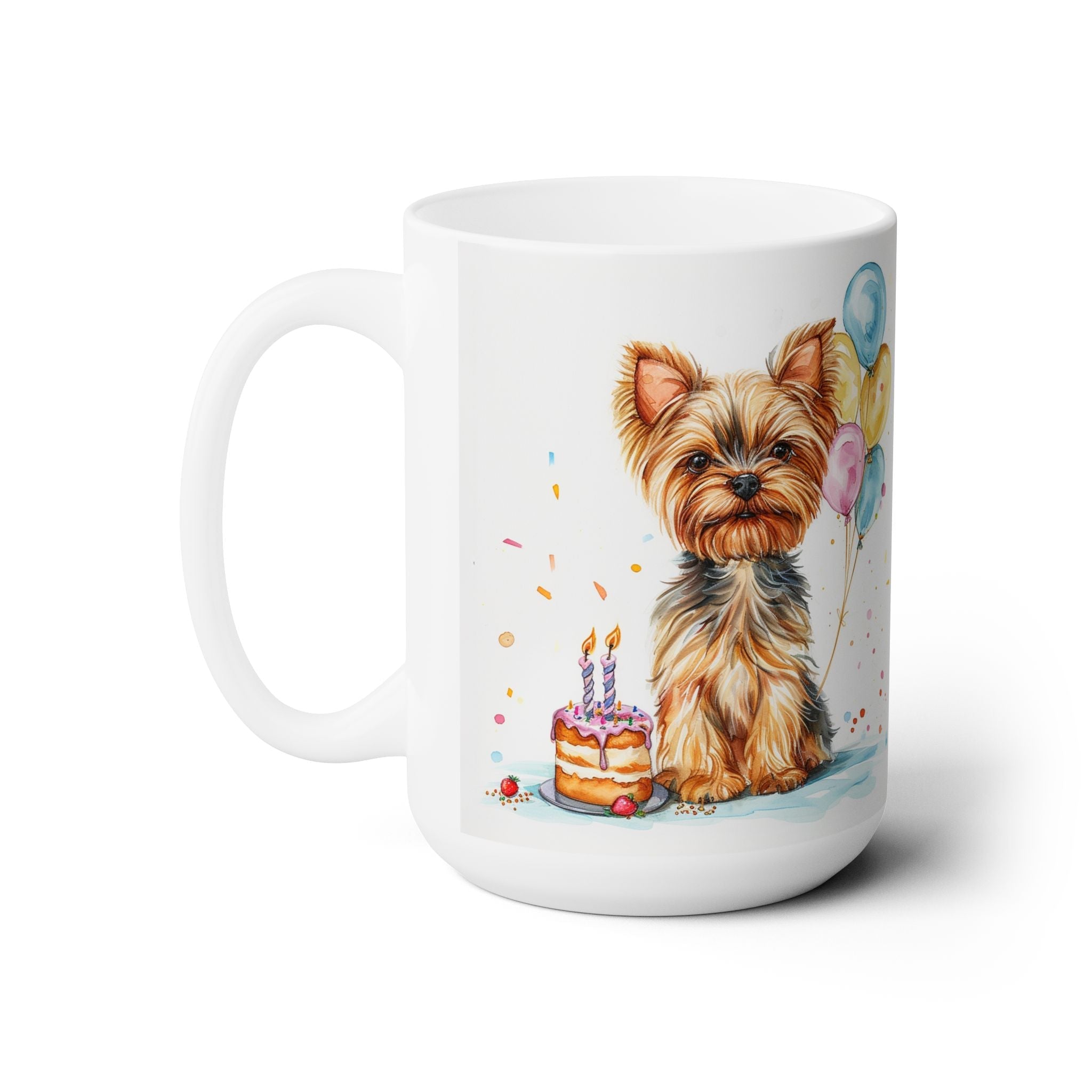 Yorkie Birthday Celebration Coffee Mug - Yorkshire Terrier Gift - Darwin & Rose