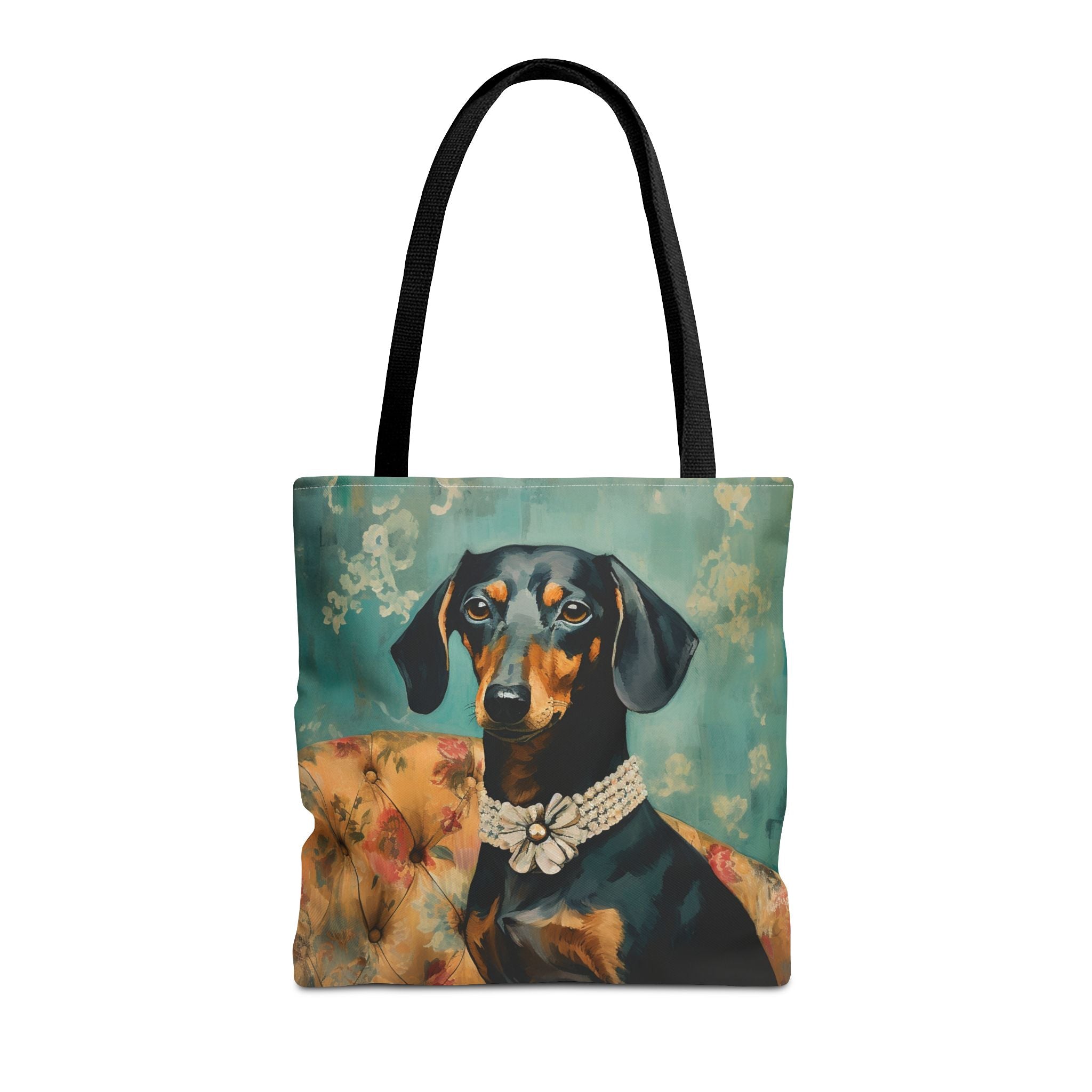 Dachshund Elegance Tote Bag - Artistic Dog Lover Canvas Bag - Darwin & Rose