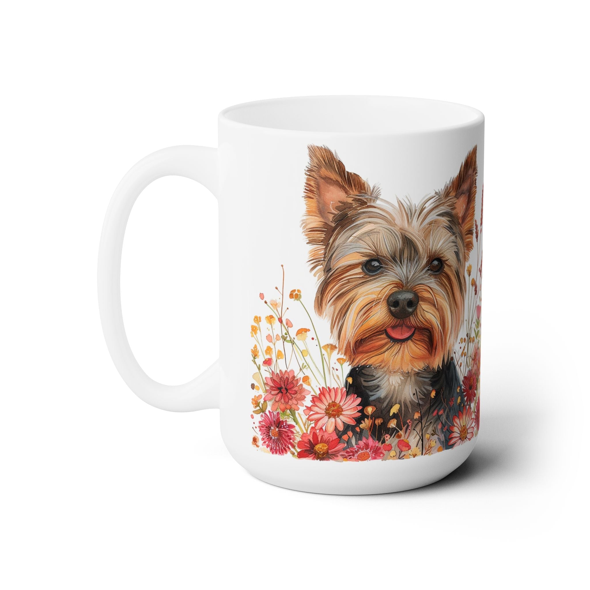 Yorkie Blossom Mug - Yorkshire Terrier Coffee Cup for Dog Lovers - Darwin & Rose