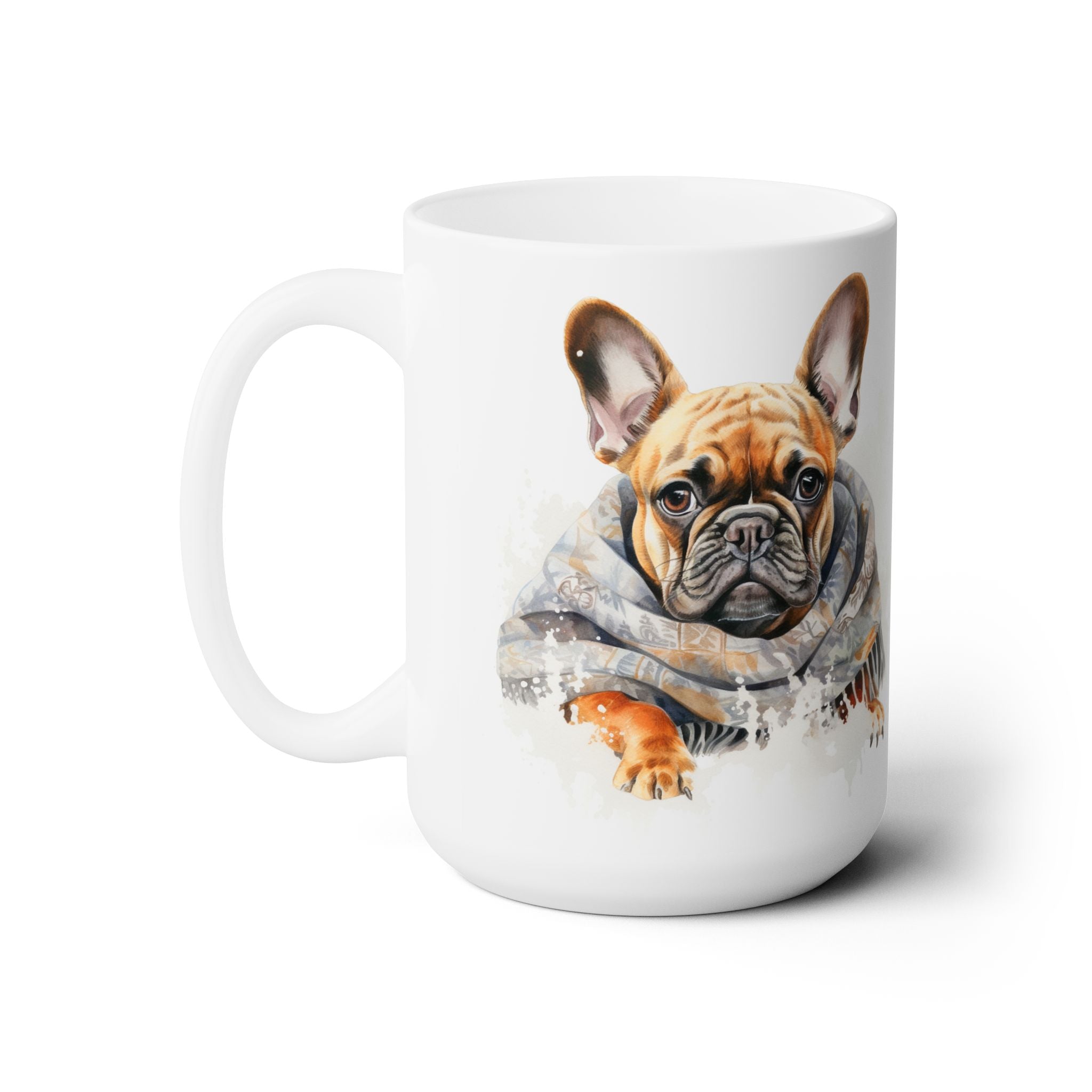 Frenchie Winter Charm Mug - Cozy French Bulldog Coffee Cup - Darwin & Rose