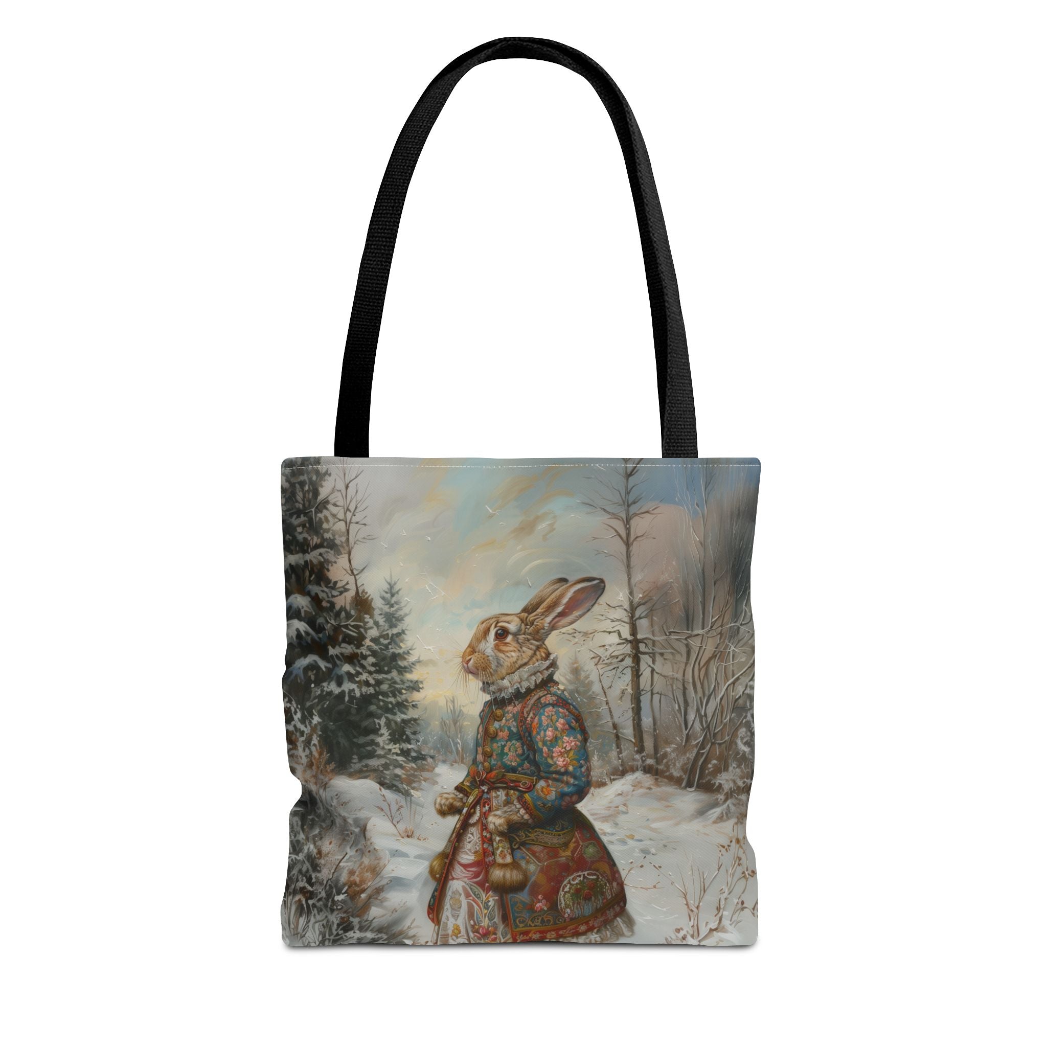 Winter Wonderland Bunny Tote Bag - Artistic Eco-Friendly Canvas Bag - Darwin & Rose