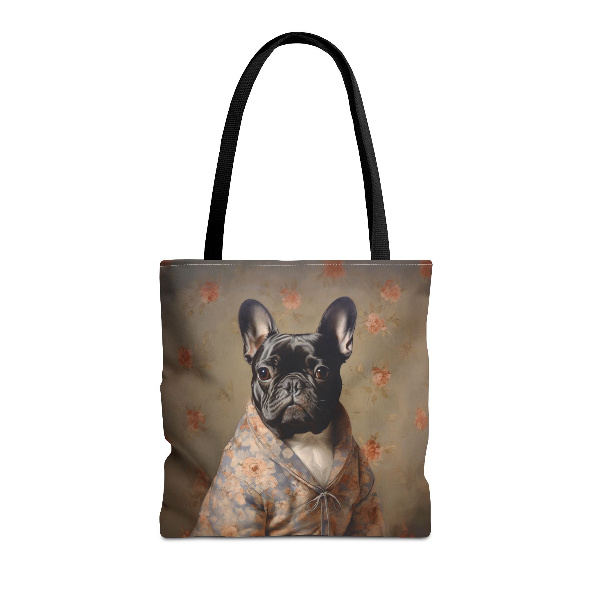 French Bulldog Kimono Floral Tote Bag - Artistic Dog Lover's Companion - Darwin & Rose