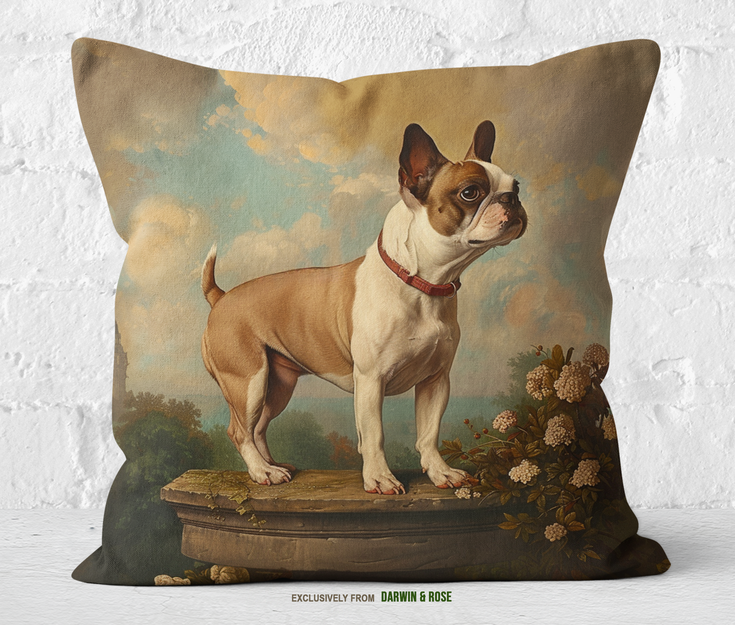 Boston Terrier Vintage Charm Throw Pillow – Classic Home Décor Accent