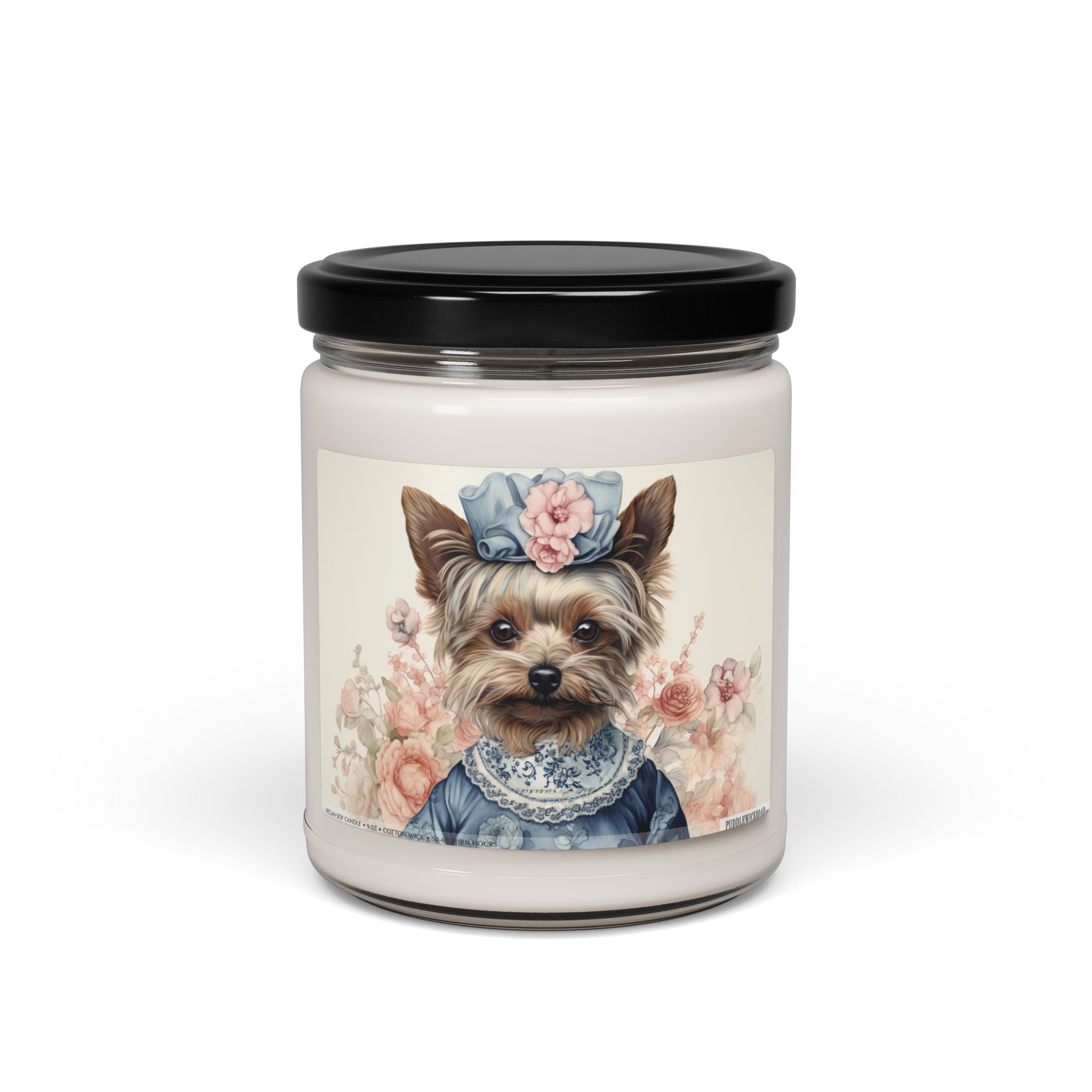 Yorkie Charm Vintage Candle - Soy Wax Pet Lover Gift - Darwin & Rose