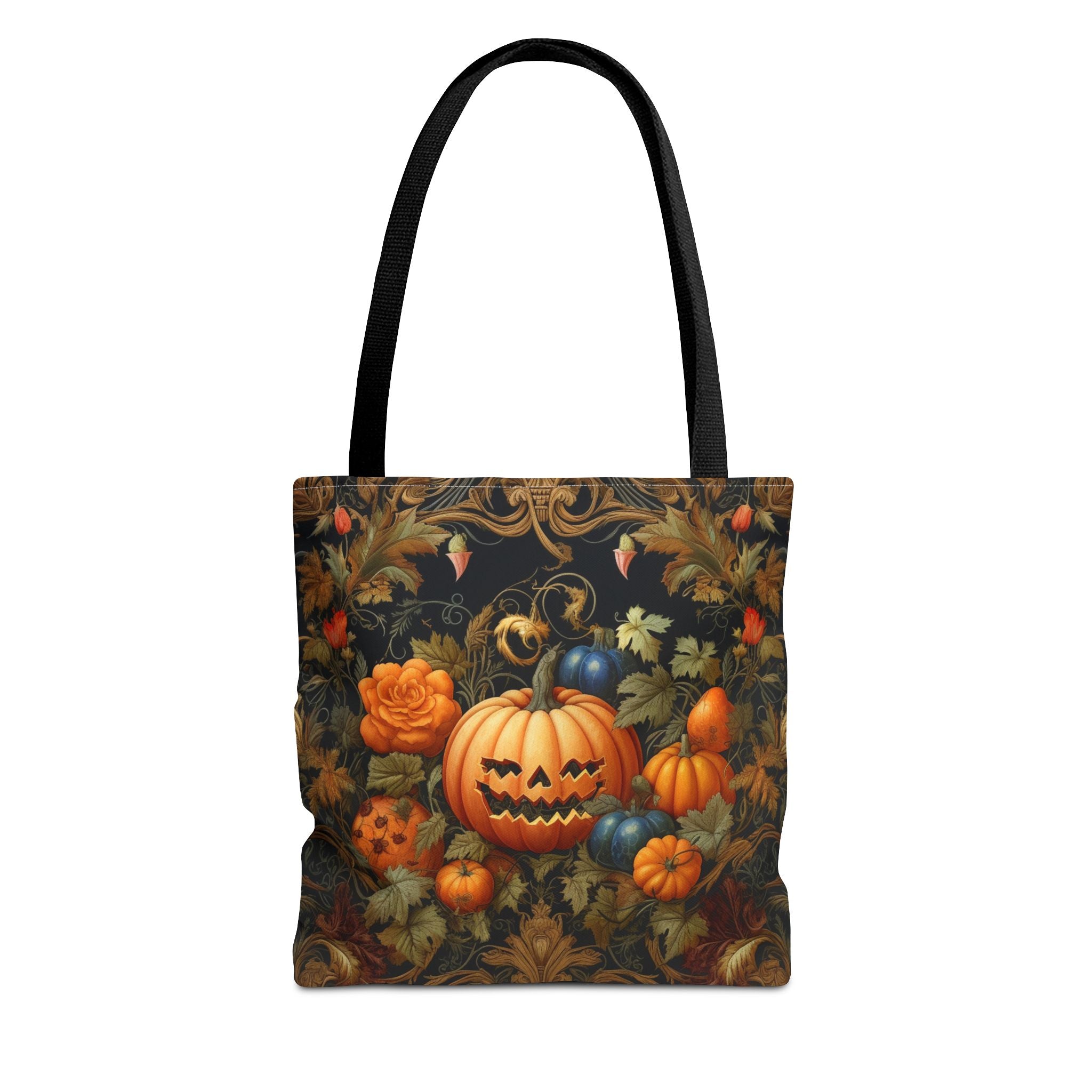 Elegant Vintage Pumpkin Halloween Tote Bag, Eco-Friendly Canvas Market Bag - Darwin & Rose