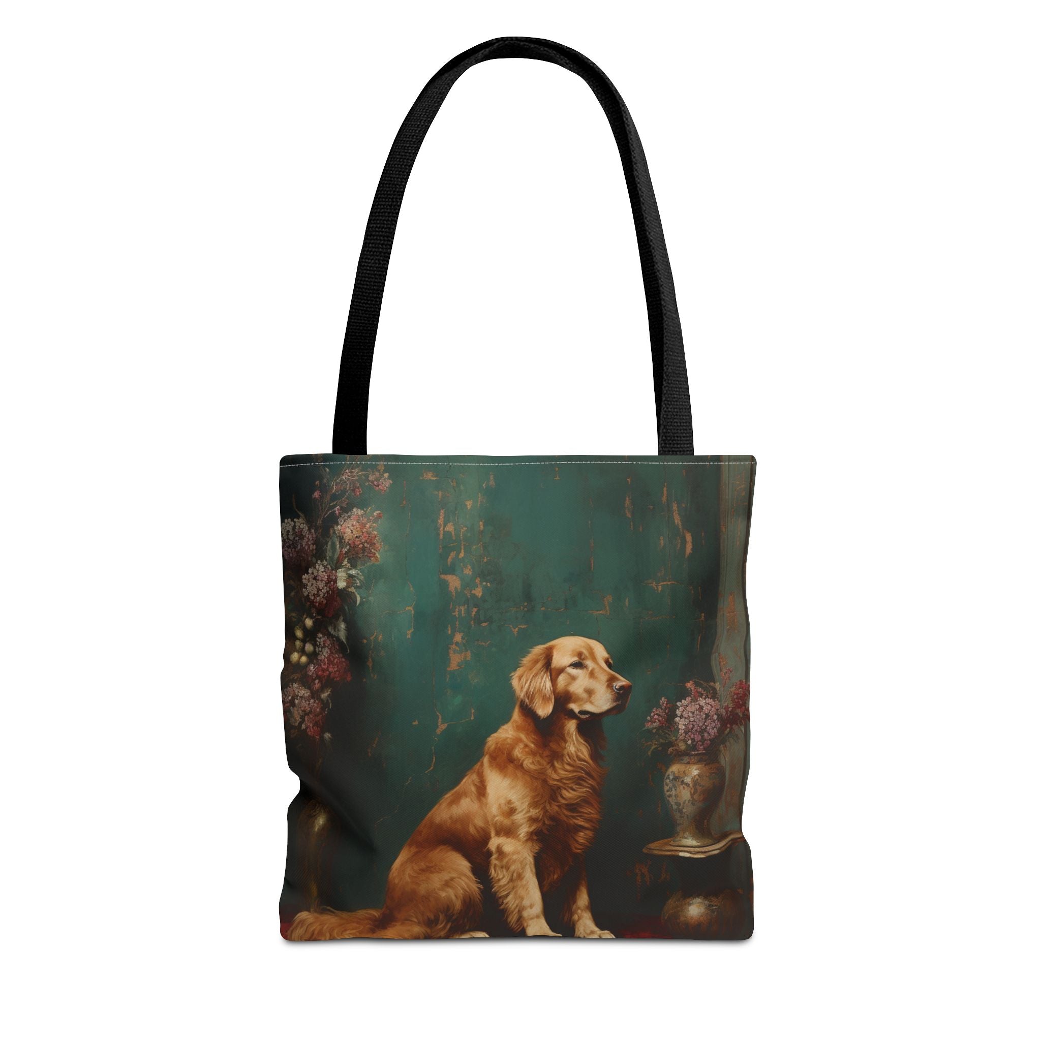 Golden Retriever Floral Art Tote Bag, Eco-Friendly Dog Lover Gift - Darwin & Rose