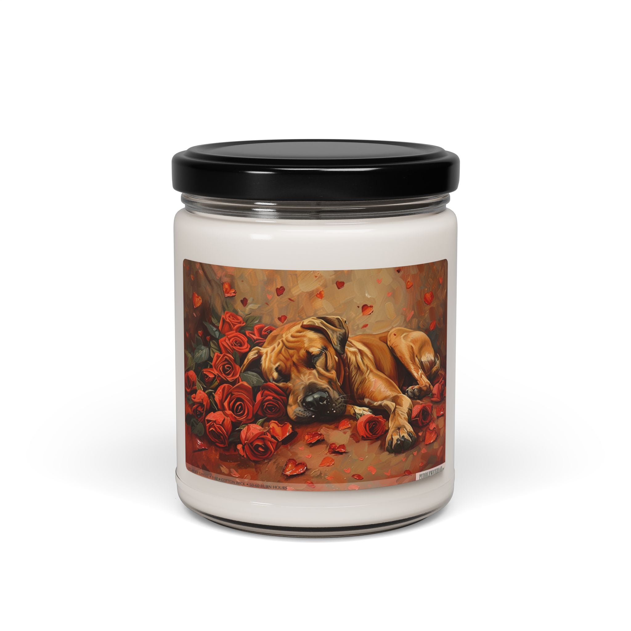 Rhodesian Ridgeback Candle - Luxurious Rose Design Gift - Darwin & Rose