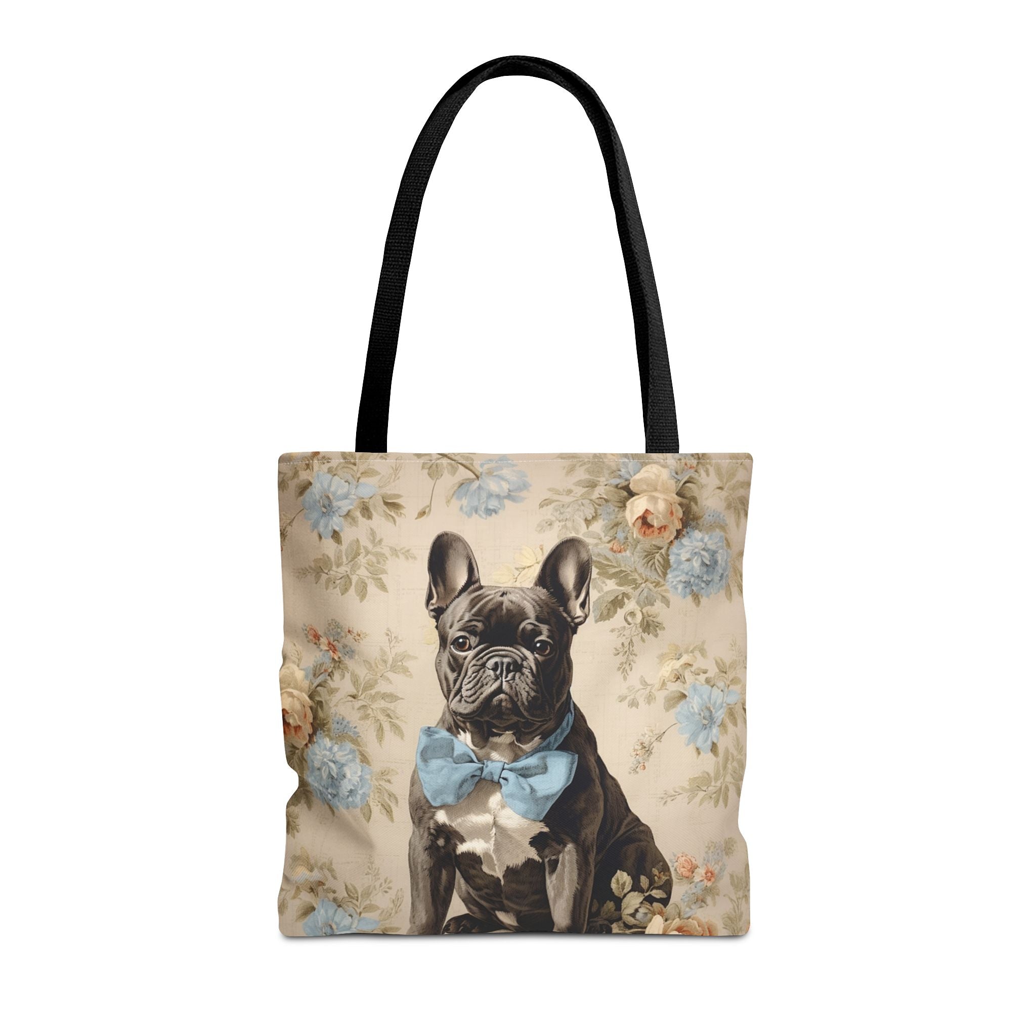 French Bulldog Floral Tote Bag with Vintage Charm - Darwin & Rose