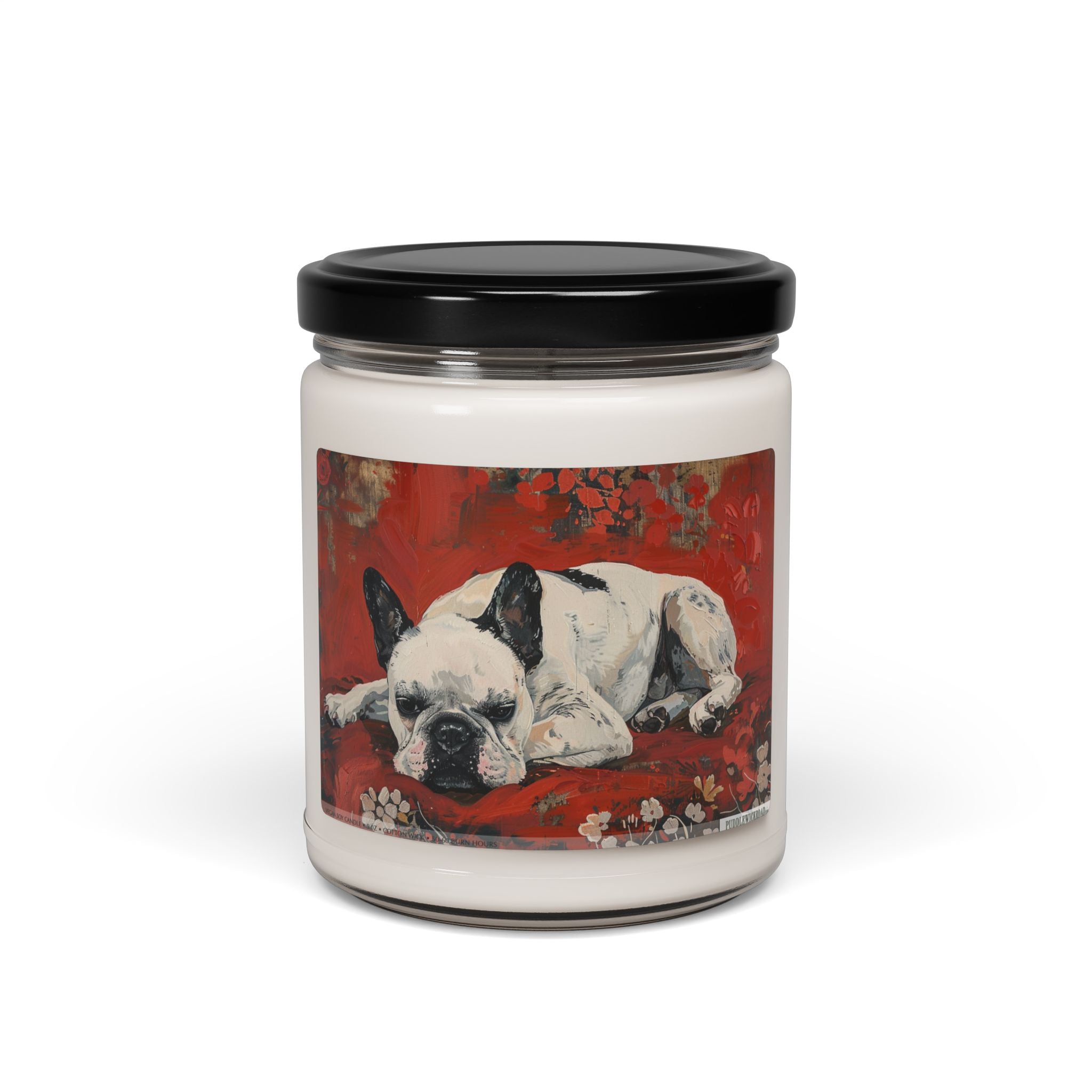 Frenchie Bliss Candle - Adorable Bulldog Art Gift for Dog Lovers - Darwin & Rose