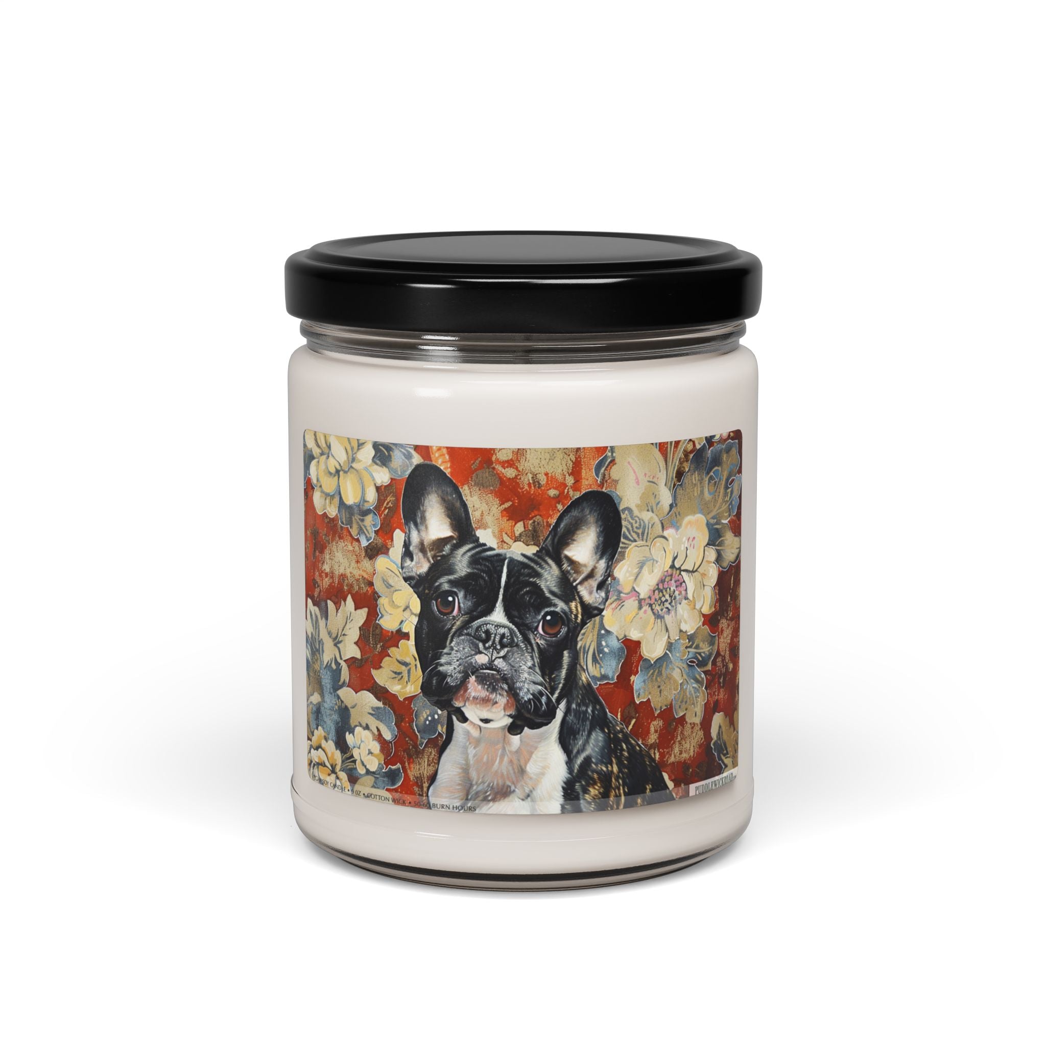 Floral Frenchie Candle - Vintage Pet Lover's Gift - Darwin & Rose