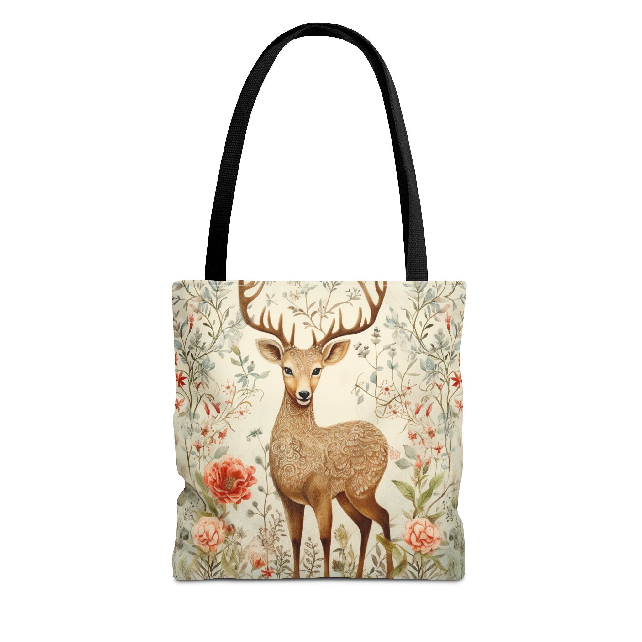 Deer Meadow Floral Tote Bag, Eco-Friendly Shopping and Book Bag - Darwin & Rose