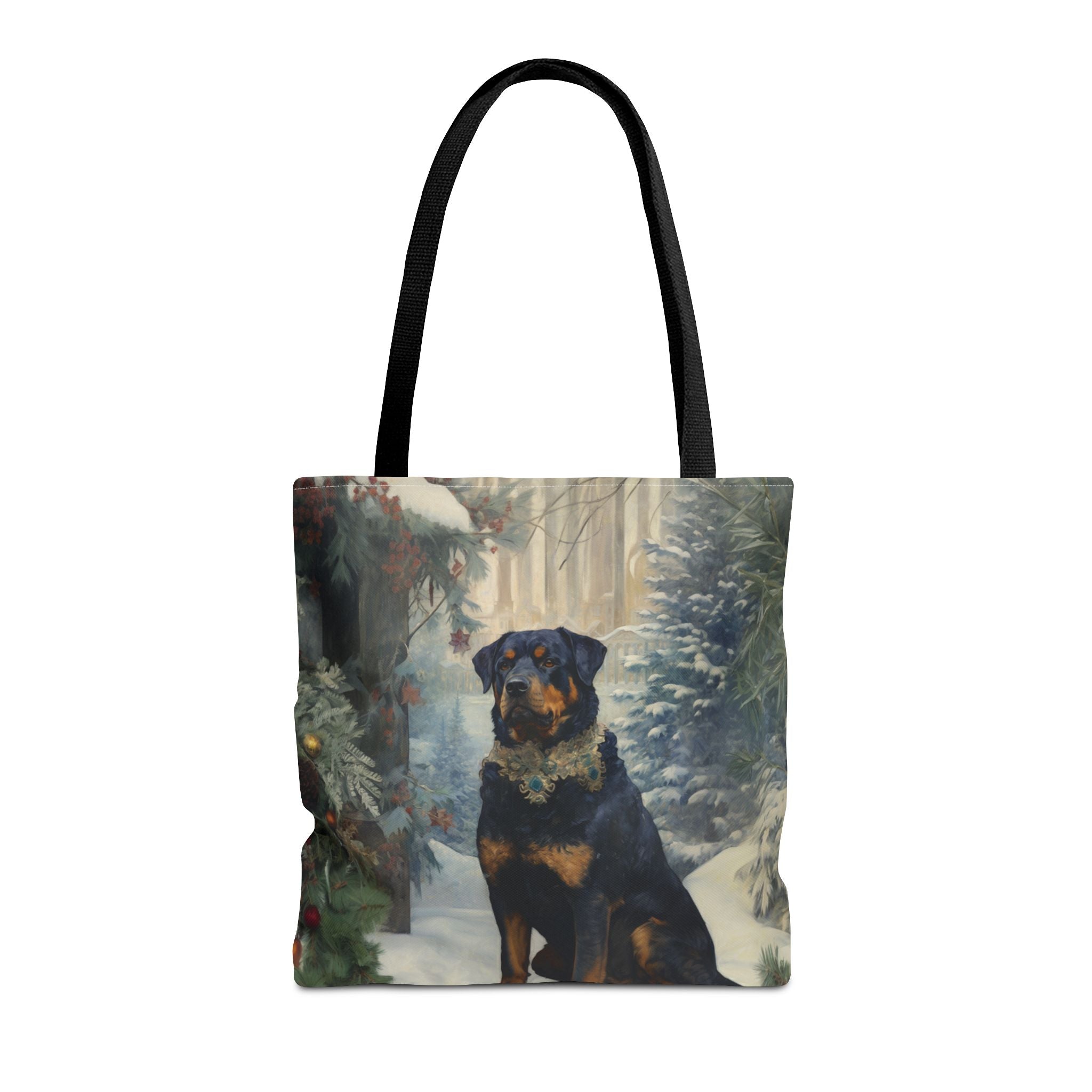 Rottweiler Winter Wonderland Canvas Tote Bag - Festive and Eco-Friendly - Darwin & Rose