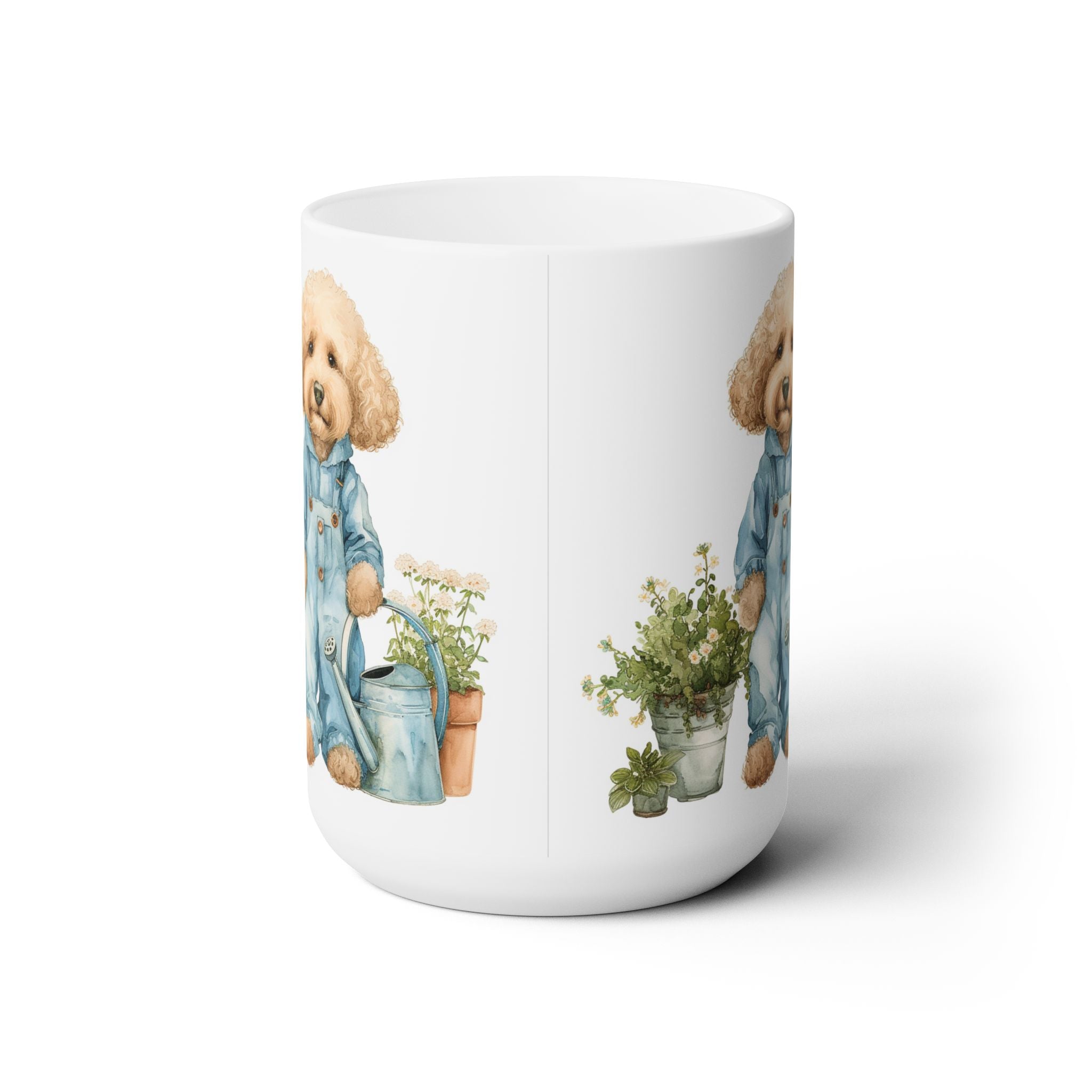 Poodle Gardener Coffee Mug - Cute Doodle Dog Lover Gift - Darwin & Rose