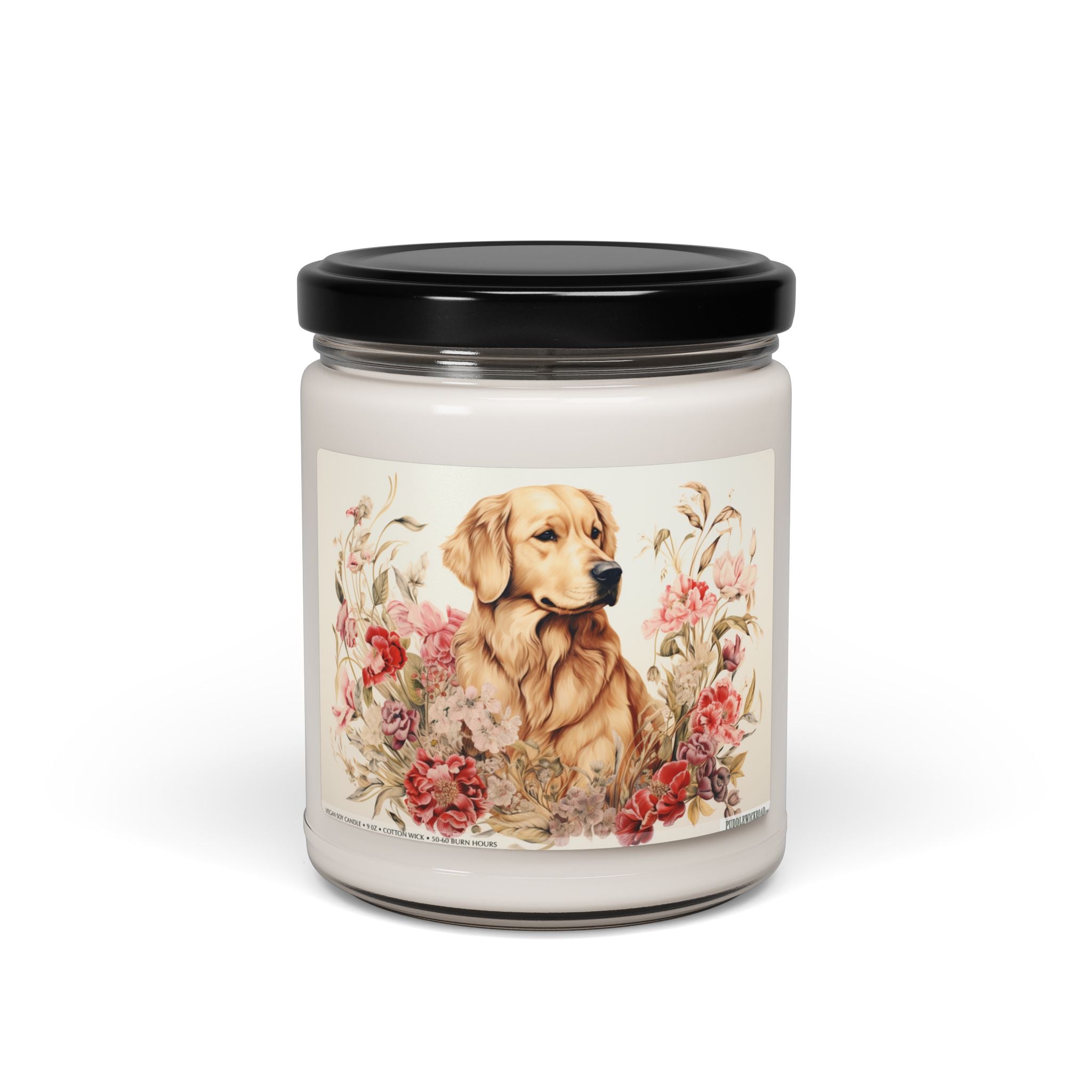 Golden Retriever Bloom Candle - Memorial & Gift for Dog Lovers - Darwin & Rose