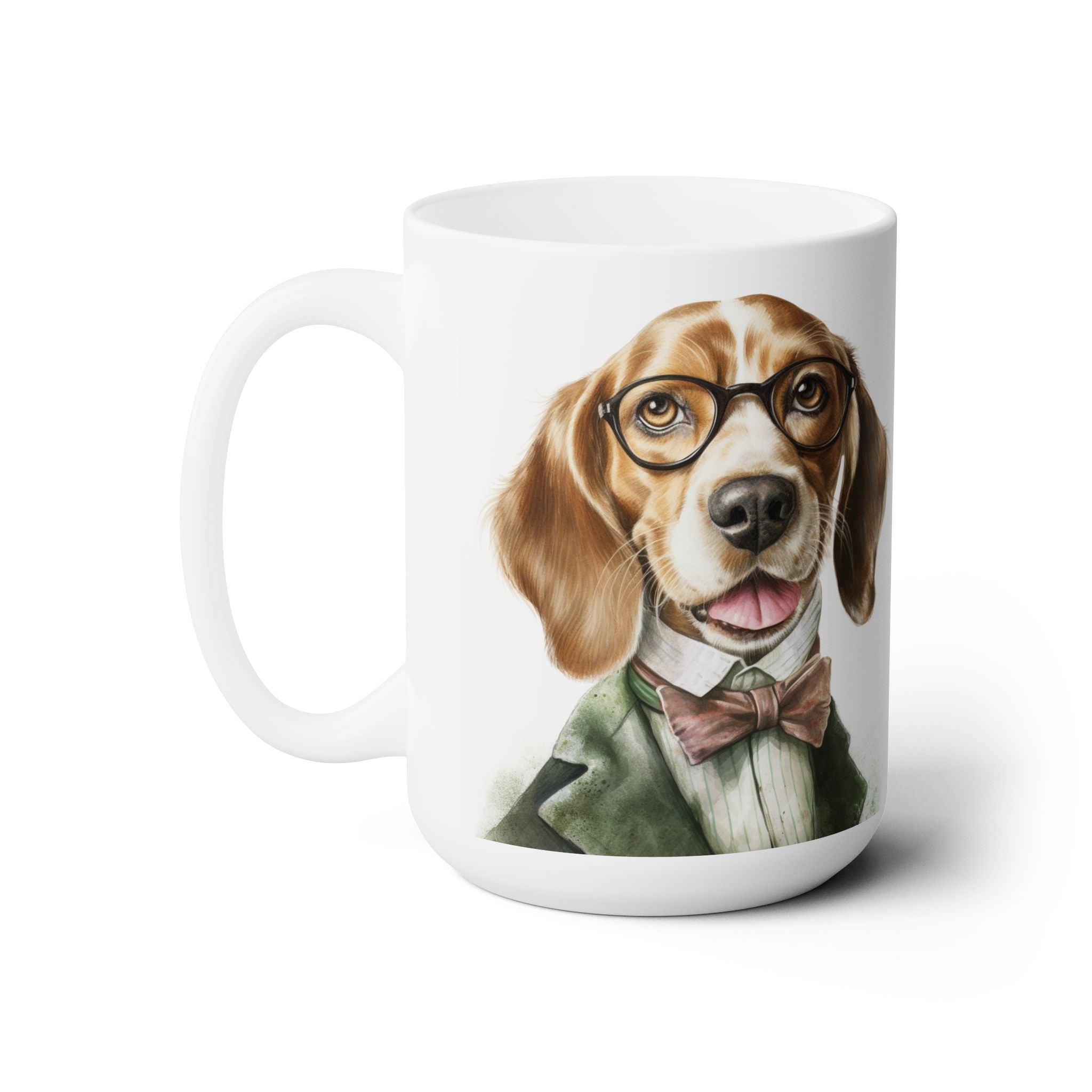 Beagle Scholar Coffee Mug - Gift for Dog Lovers, Beagle Art Mug - Darwin & Rose