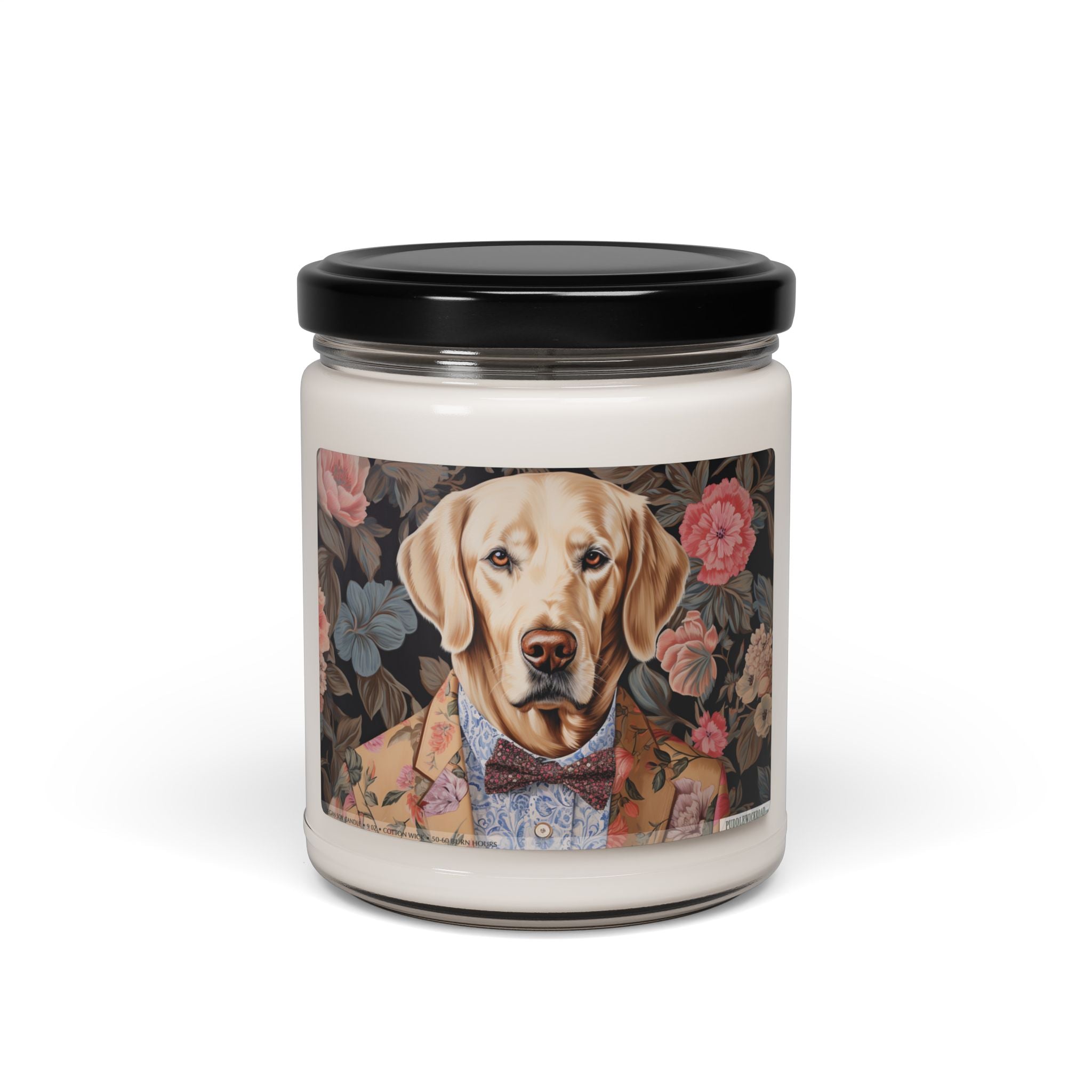 Golden Royal Retriever Candle - Vintage Floral Dog Lover Gift - Darwin & Rose