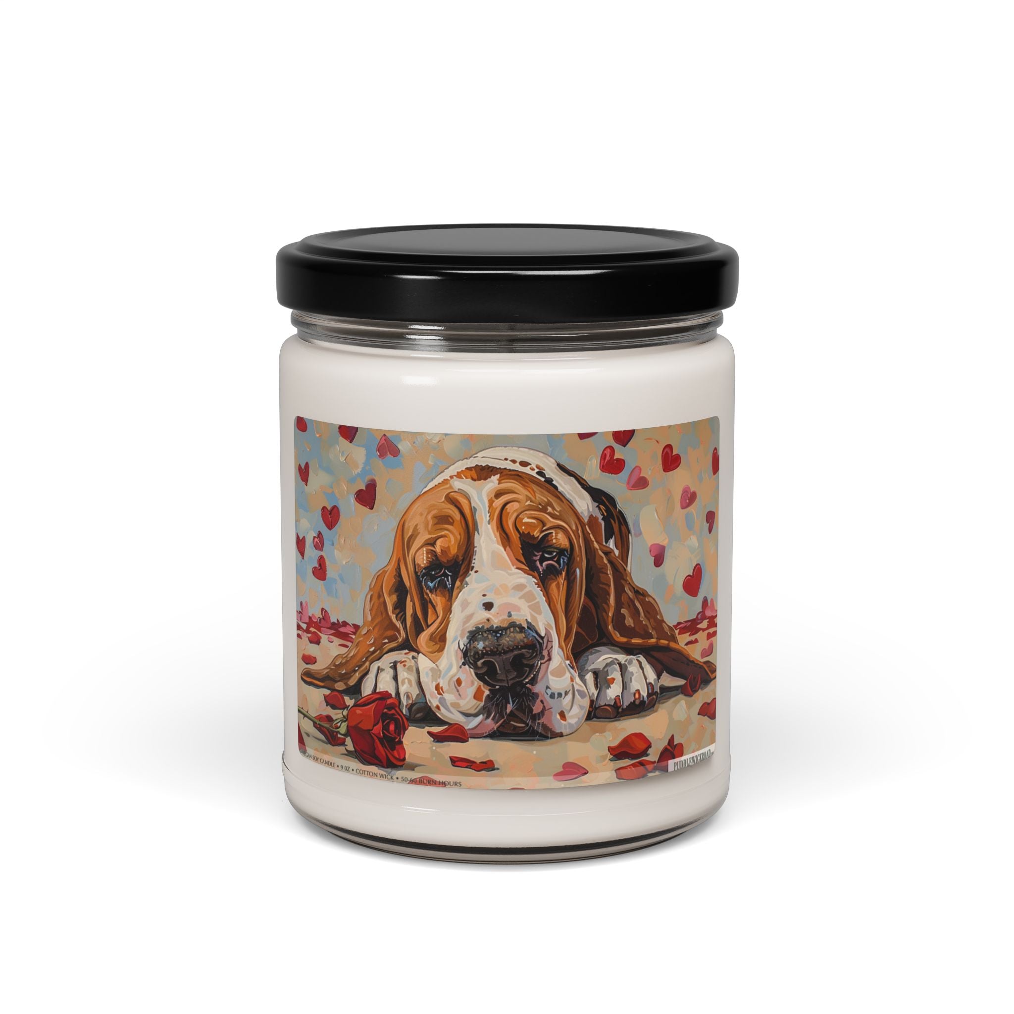 Basset Hound Heartfelt Candle - Dog Lover's Gift & Memorial - Darwin & Rose