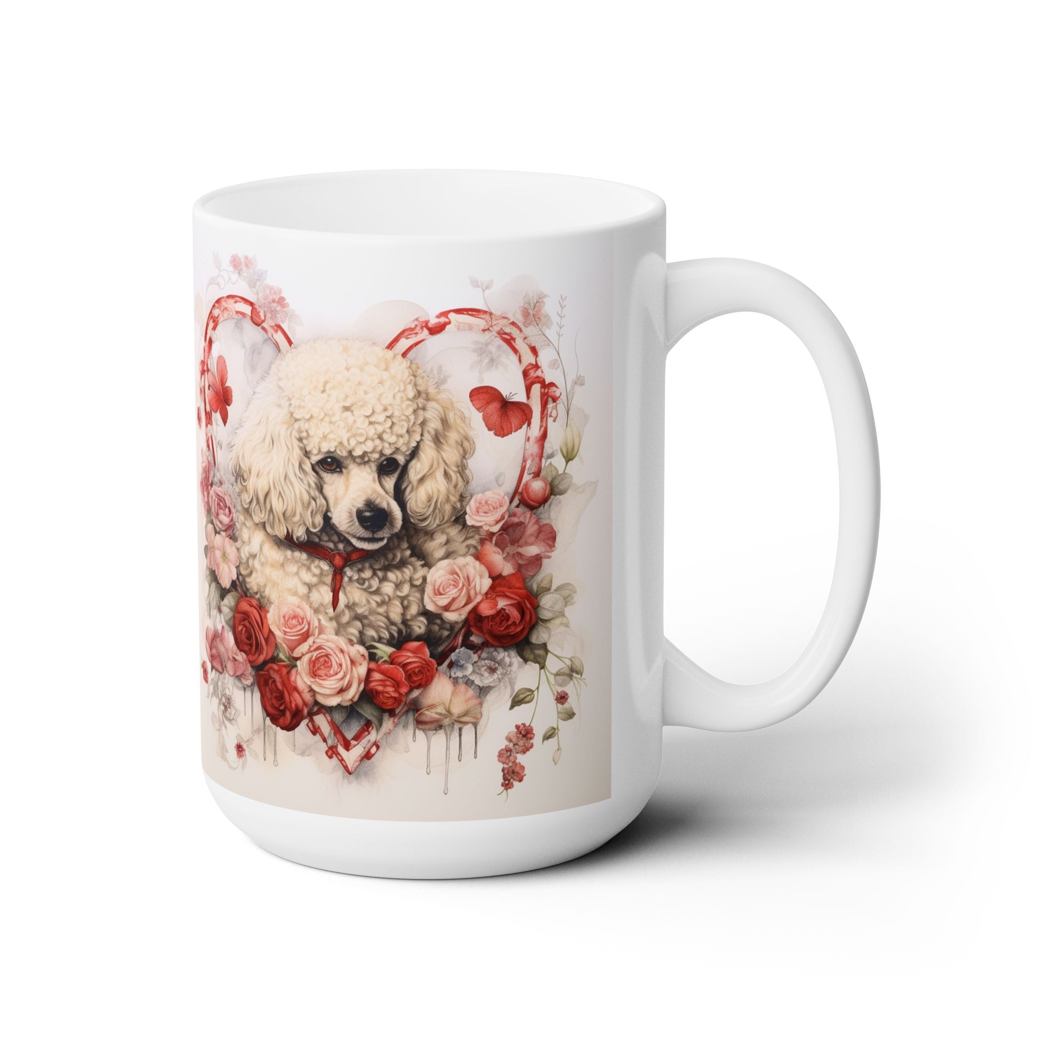 Elegant Poodle Valentine's Mug - Perfect for Dog Lovers - Darwin & Rose