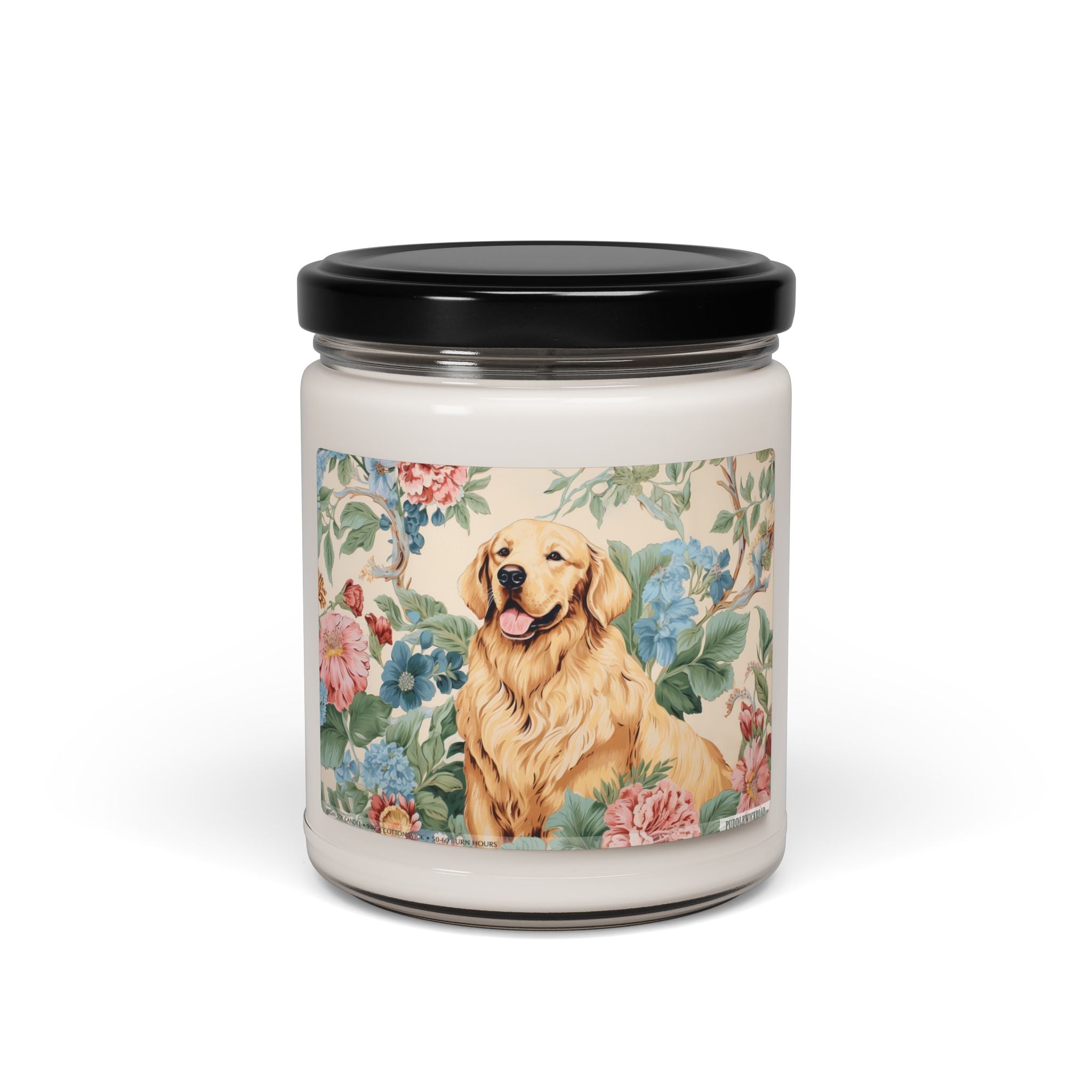 Golden Retriever Floral Candle - Pet Lover's Gift & Memorial Keepsake - Darwin & Rose