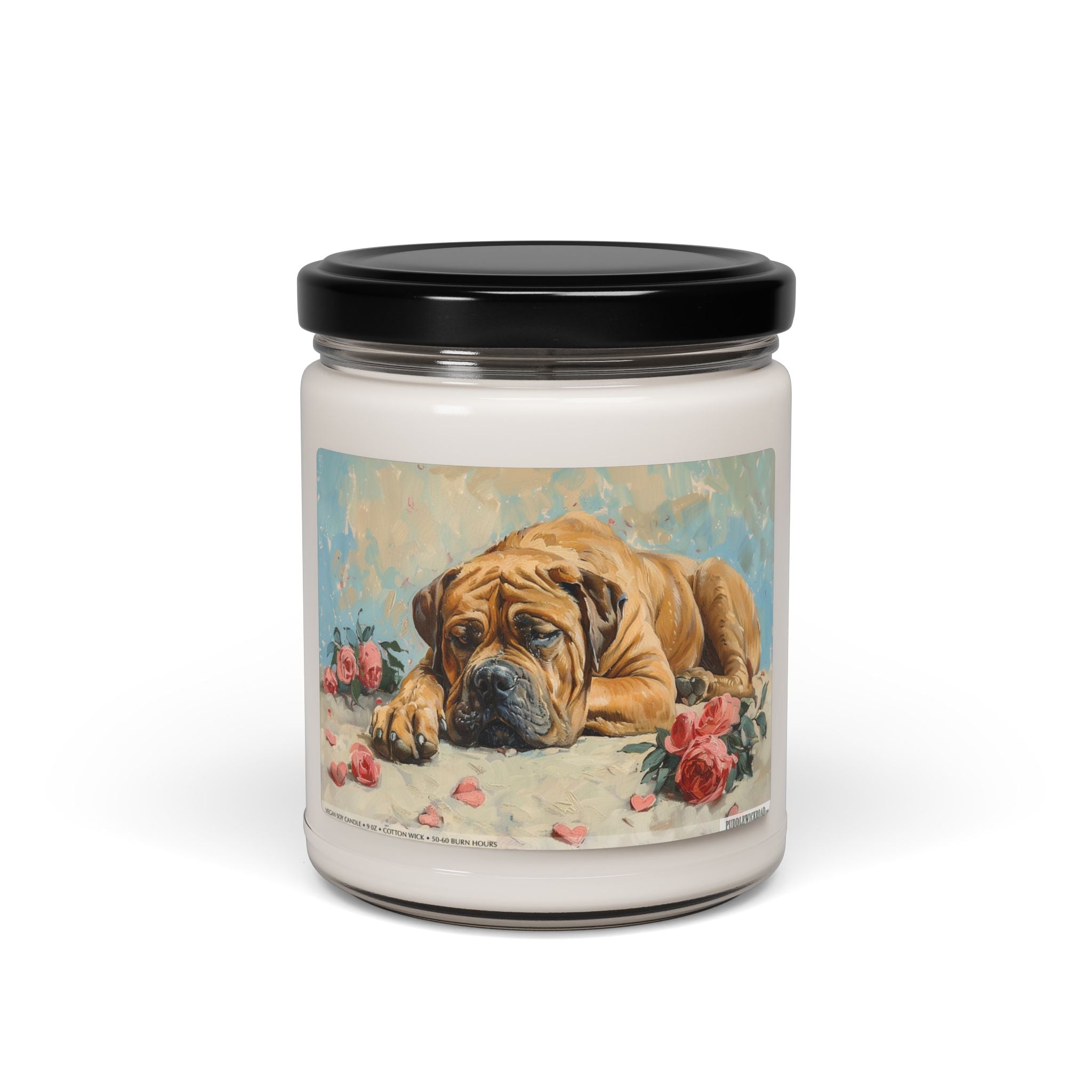 Gentle Mastiff Dog Candle - Cozy Gift for Dog Lovers, Pet Parents & Memorials - Darwin & Rose