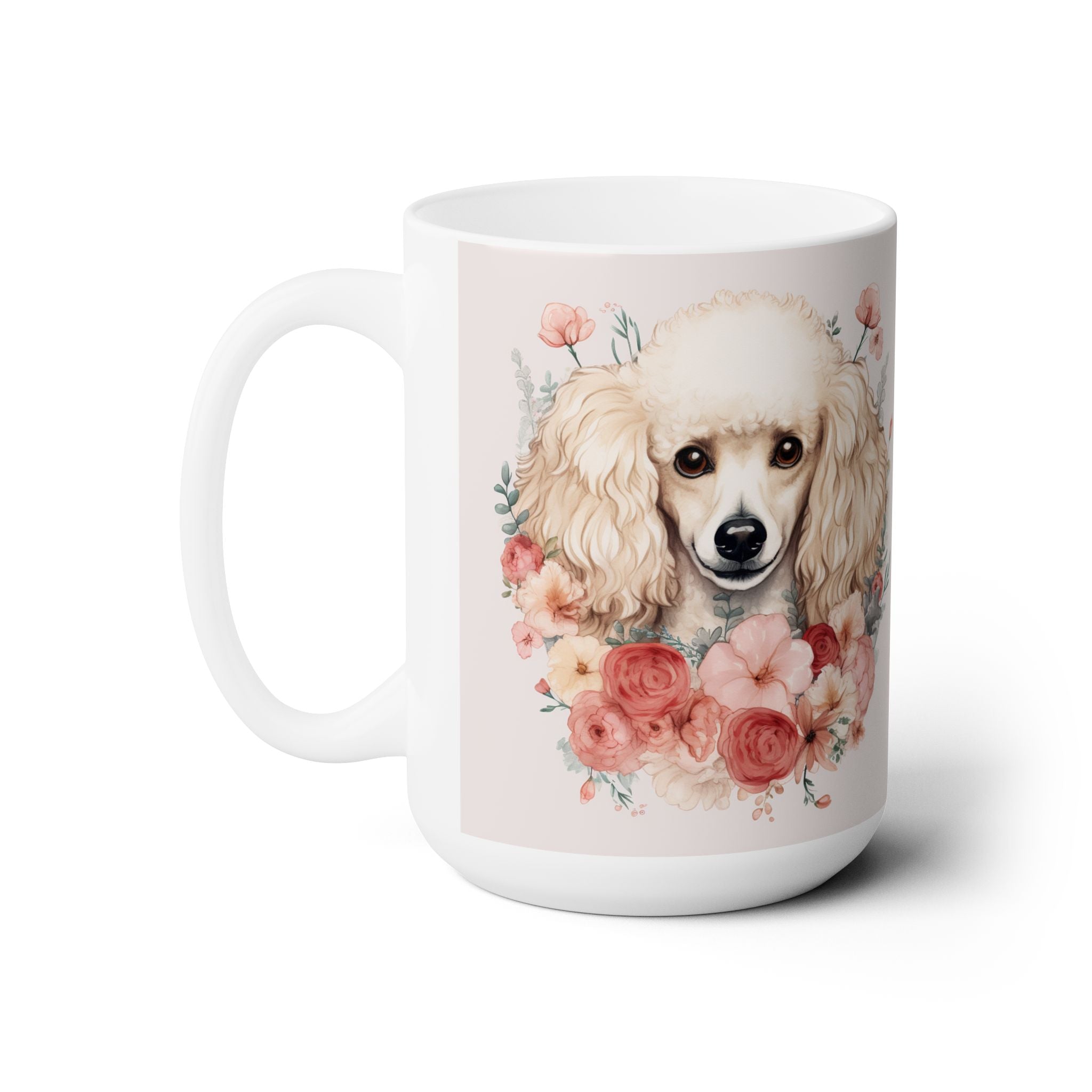 Elegant Poodle Floral Coffee Mug - Gift for Dog Lovers and Pet Parents - Darwin & Rose