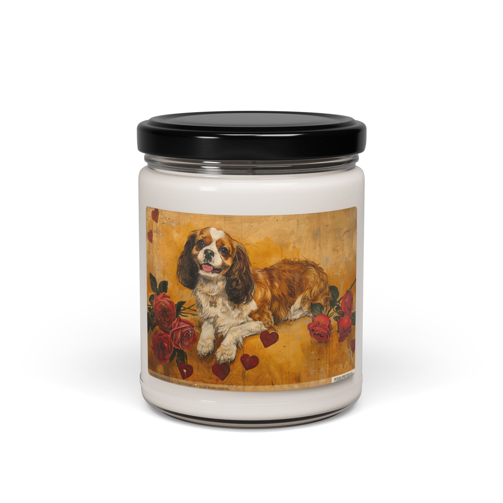 Cavalier King Charles Candle - Vintage Art Dog Lover Gift - Darwin & Rose