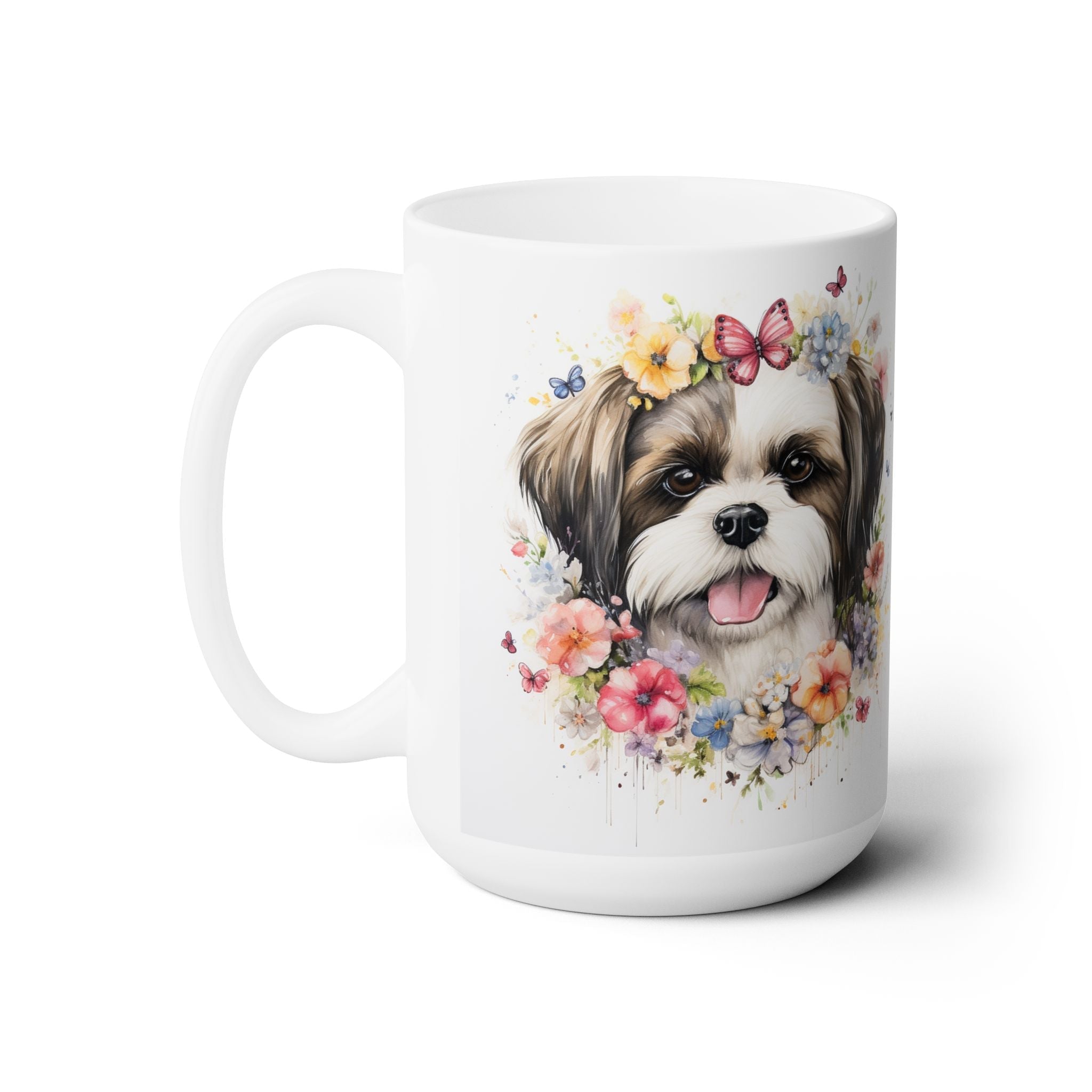 Shih Tzu Floral Bliss Coffee Mug - Cute Dog Lover's Gift - Darwin & Rose