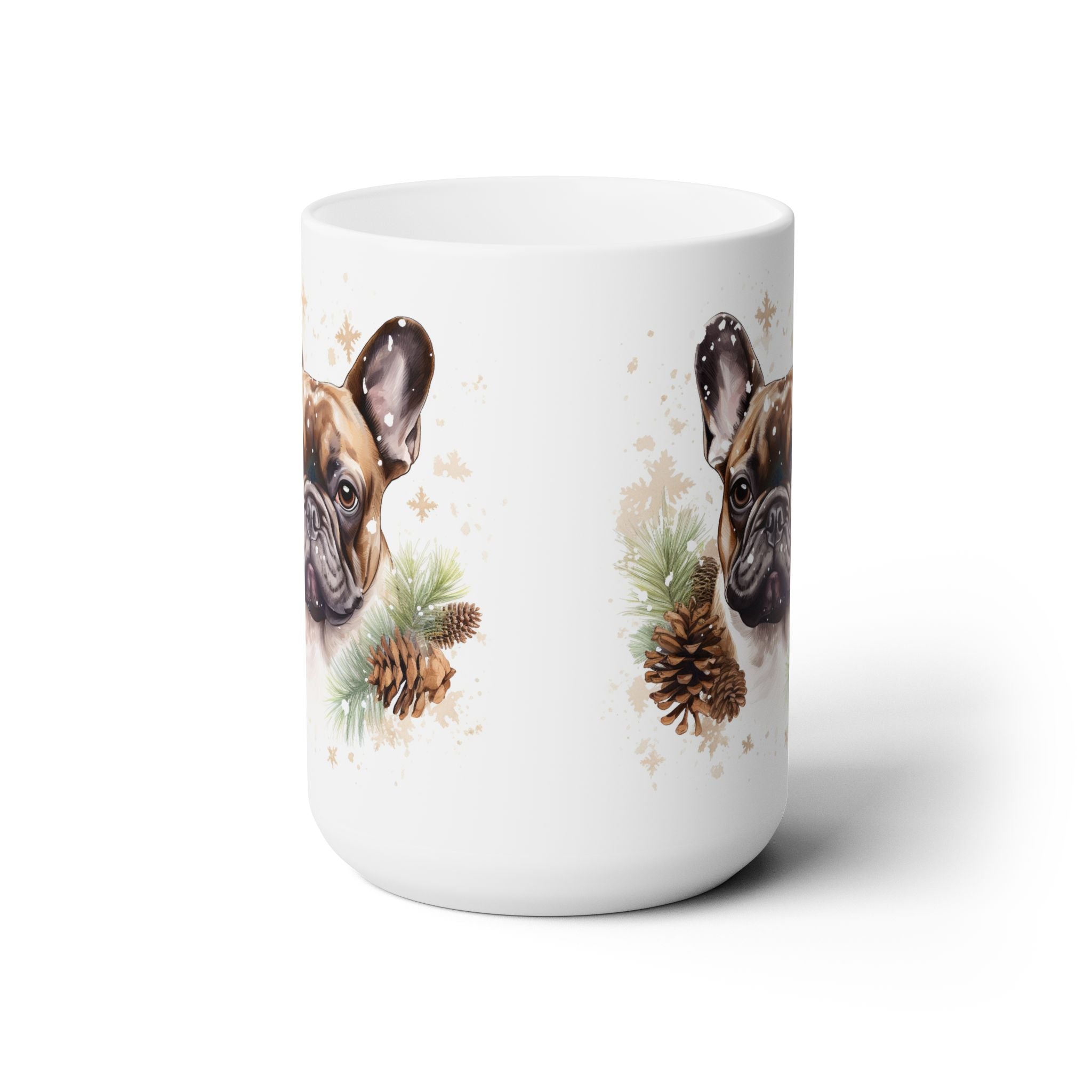 Frenchie Holiday Mug - Festive French Bulldog Coffee Cup for Dog Lovers - Darwin & Rose