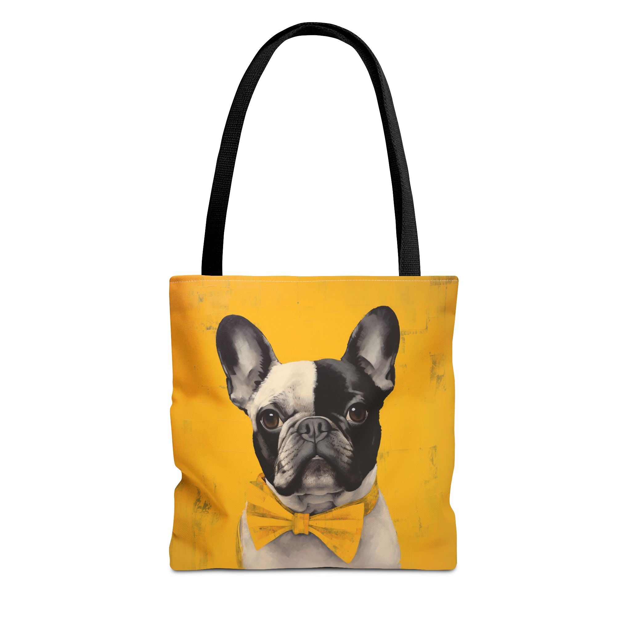 French Bulldog Yellow Bow Tie Canvas Tote Bag - Chic and Eco-Friendly - Darwin & Rose